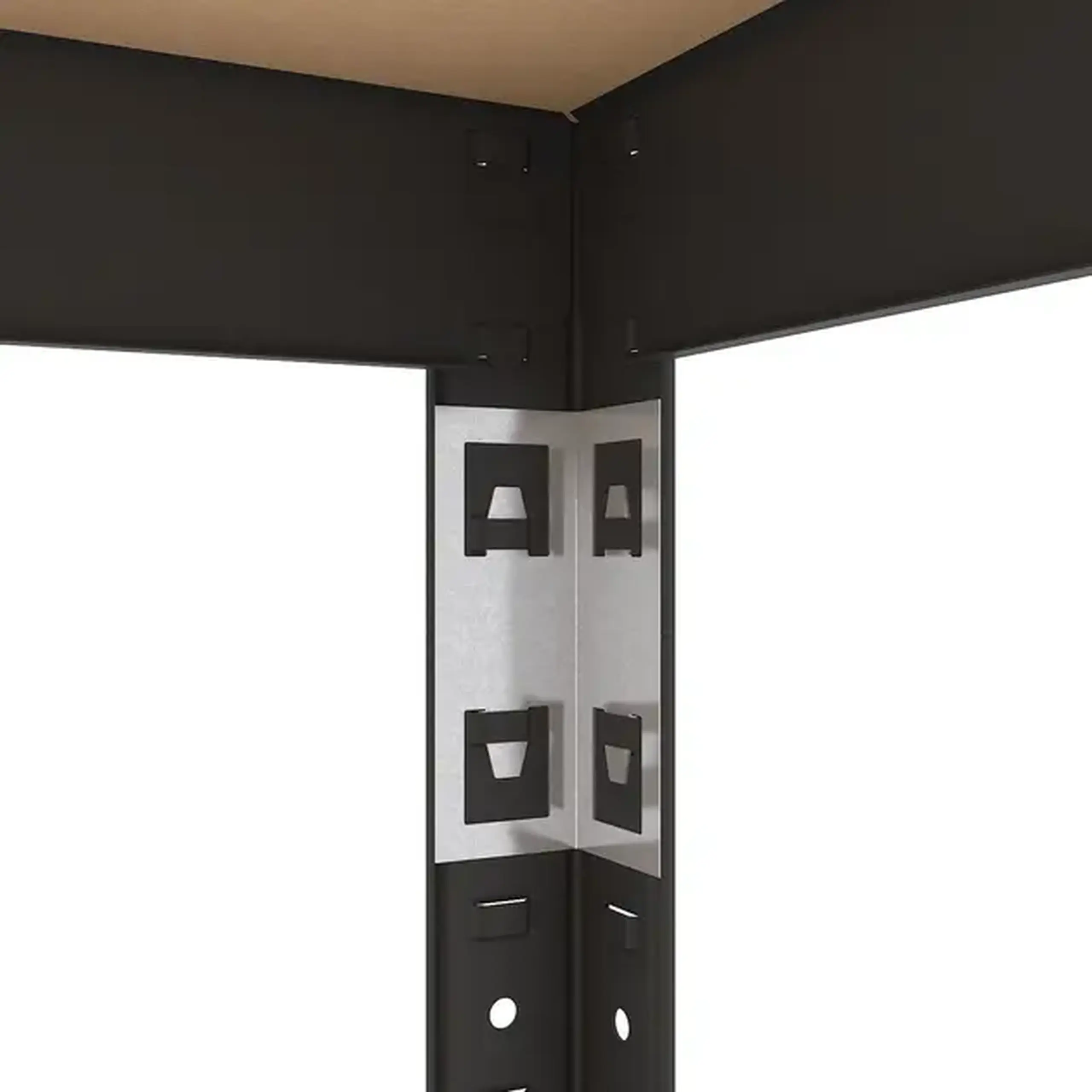 Raft metalic de depozitare Nex Budget 1800x900x400 mm, 5 rafturi MDF, antracit