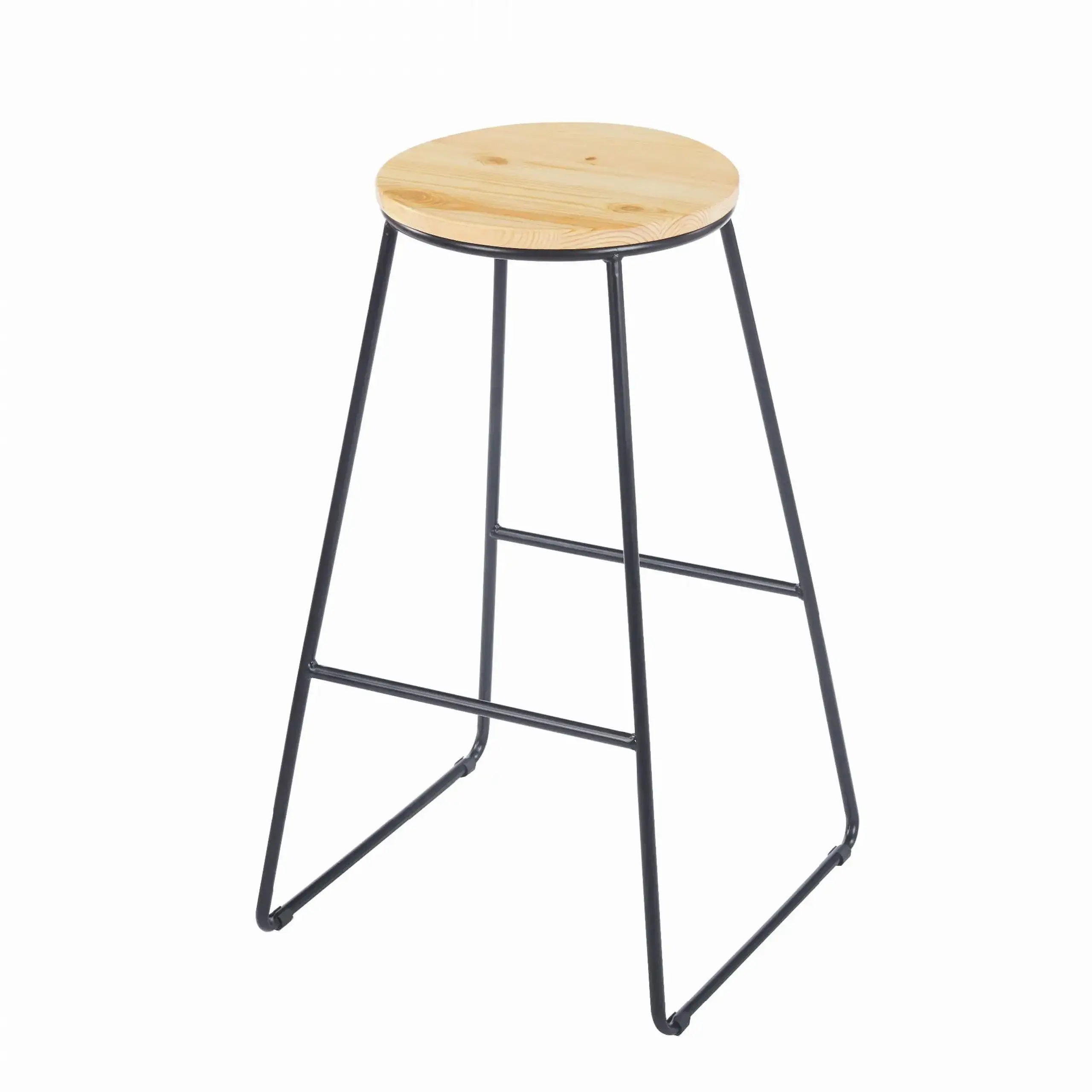 Scaun de bar Jumi din lemn, Oak Artisan / Negru