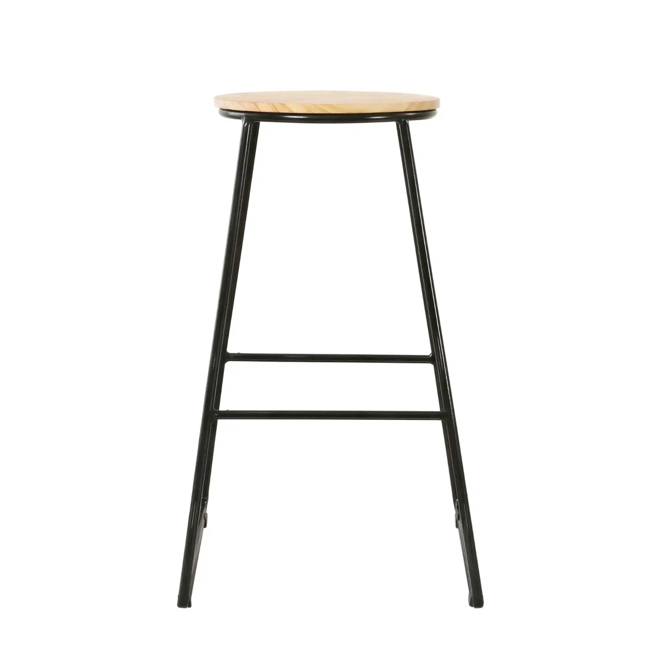 Scaun de bar Jumi din lemn, Oak Artisan / Negru
