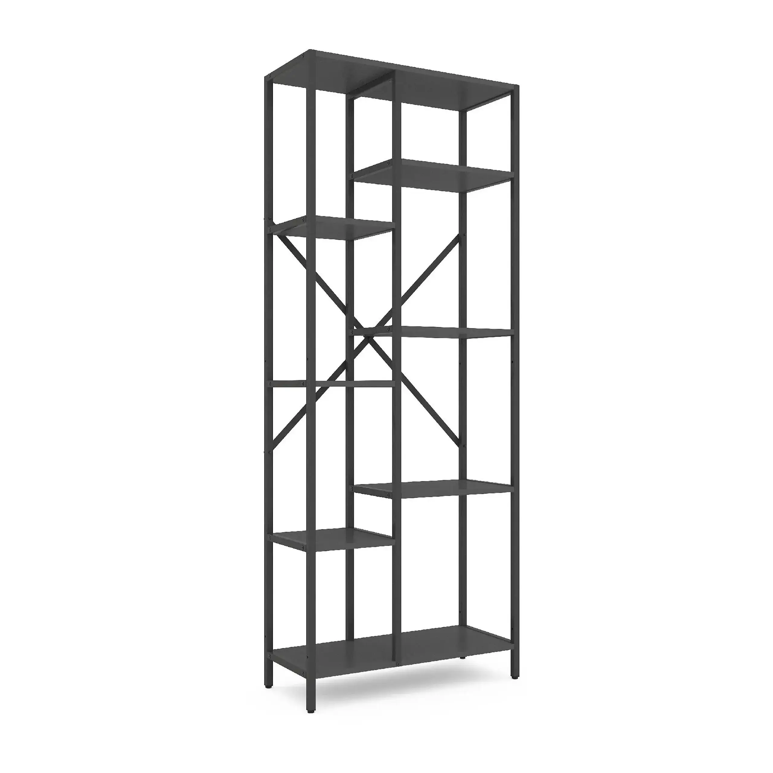 Raft metalic Nex Loft Cascade 1780x700x300 mm, 7 rafturi, PAL, Anthracite/ Anthracite