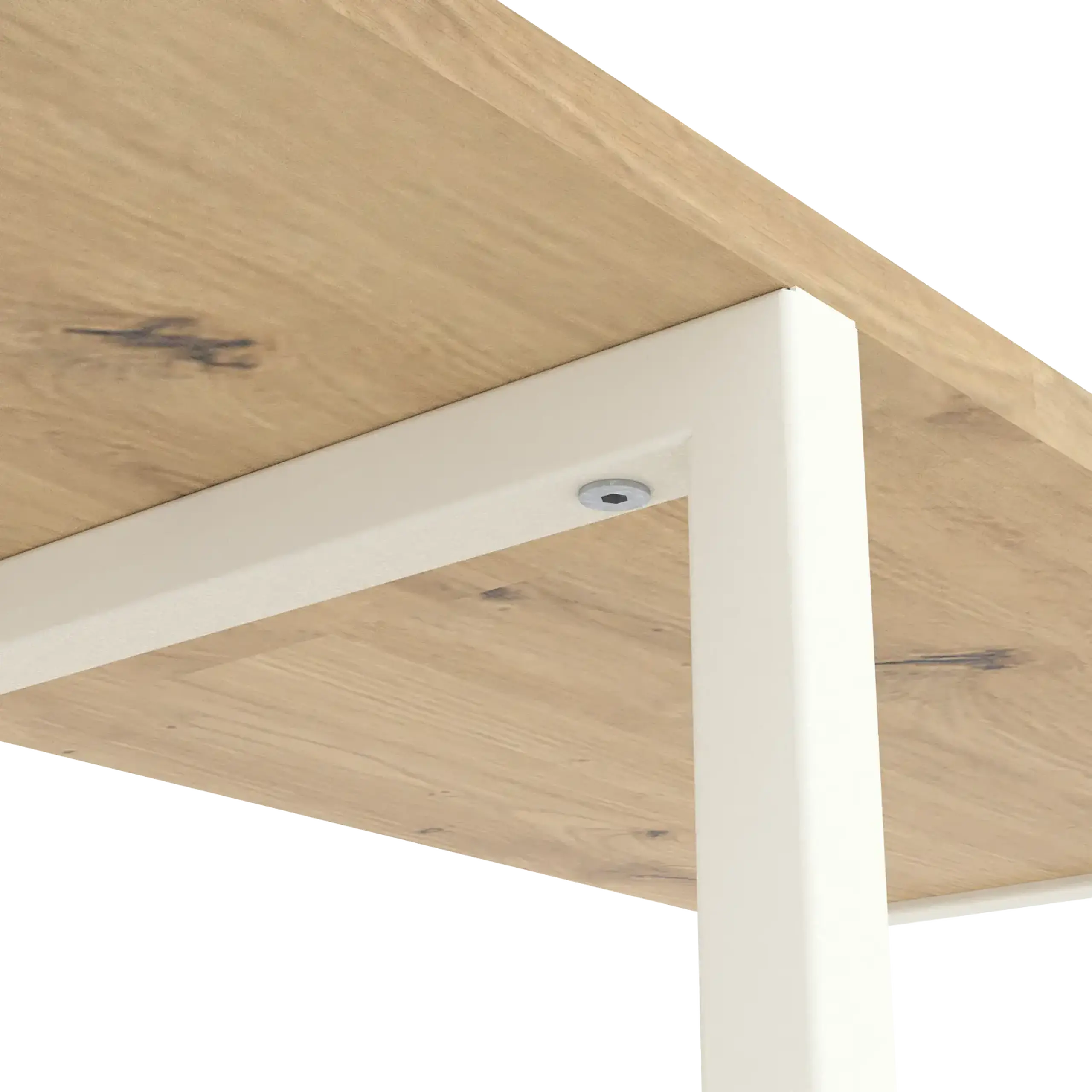 Raft metalic Nex Loft Cascade 1780x700x300 mm, 7 rafturi, PAL, White / Oak Artisan