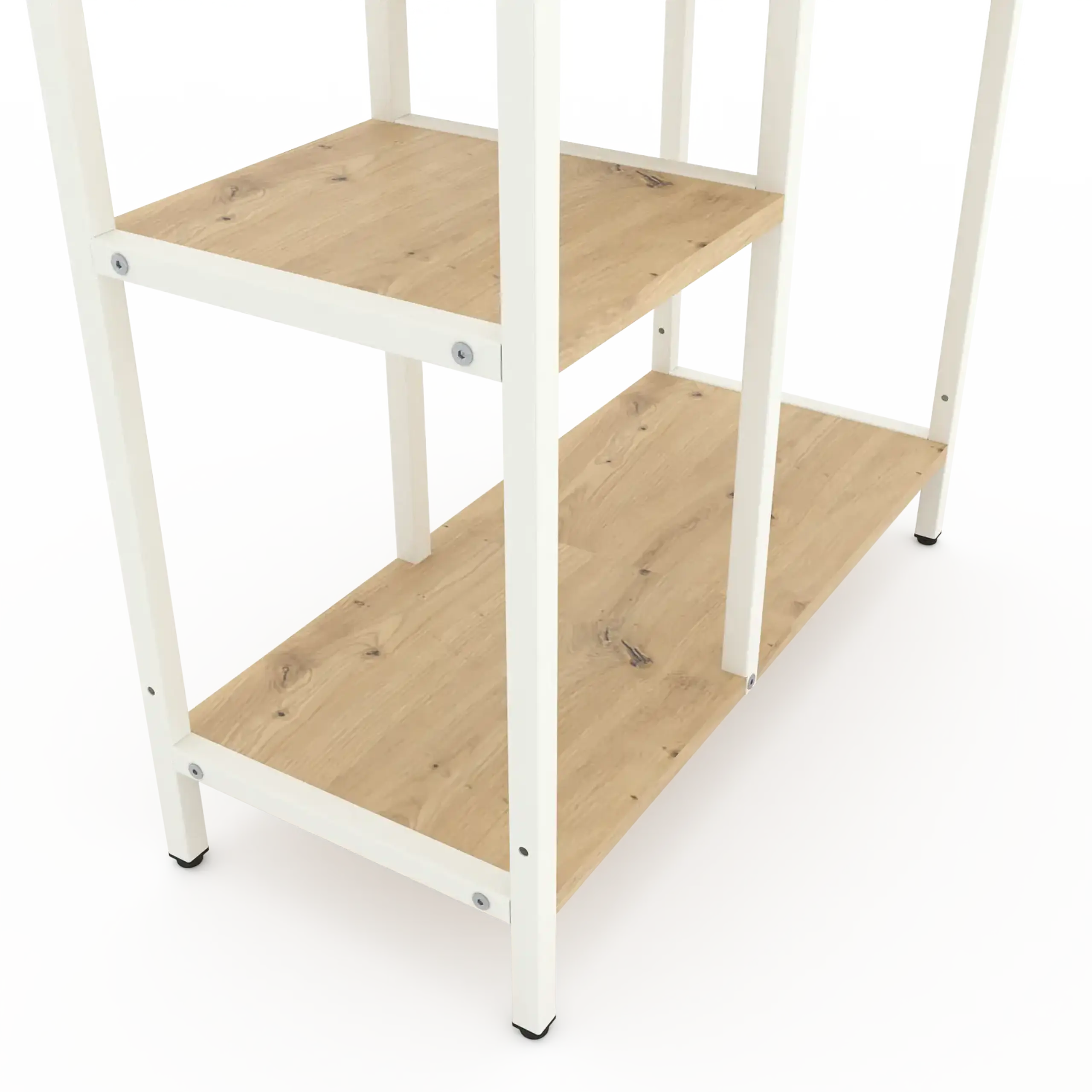 Raft metalic Nex Loft Cascade 1780x700x300 mm, 7 rafturi, PAL, White / Oak Artisan