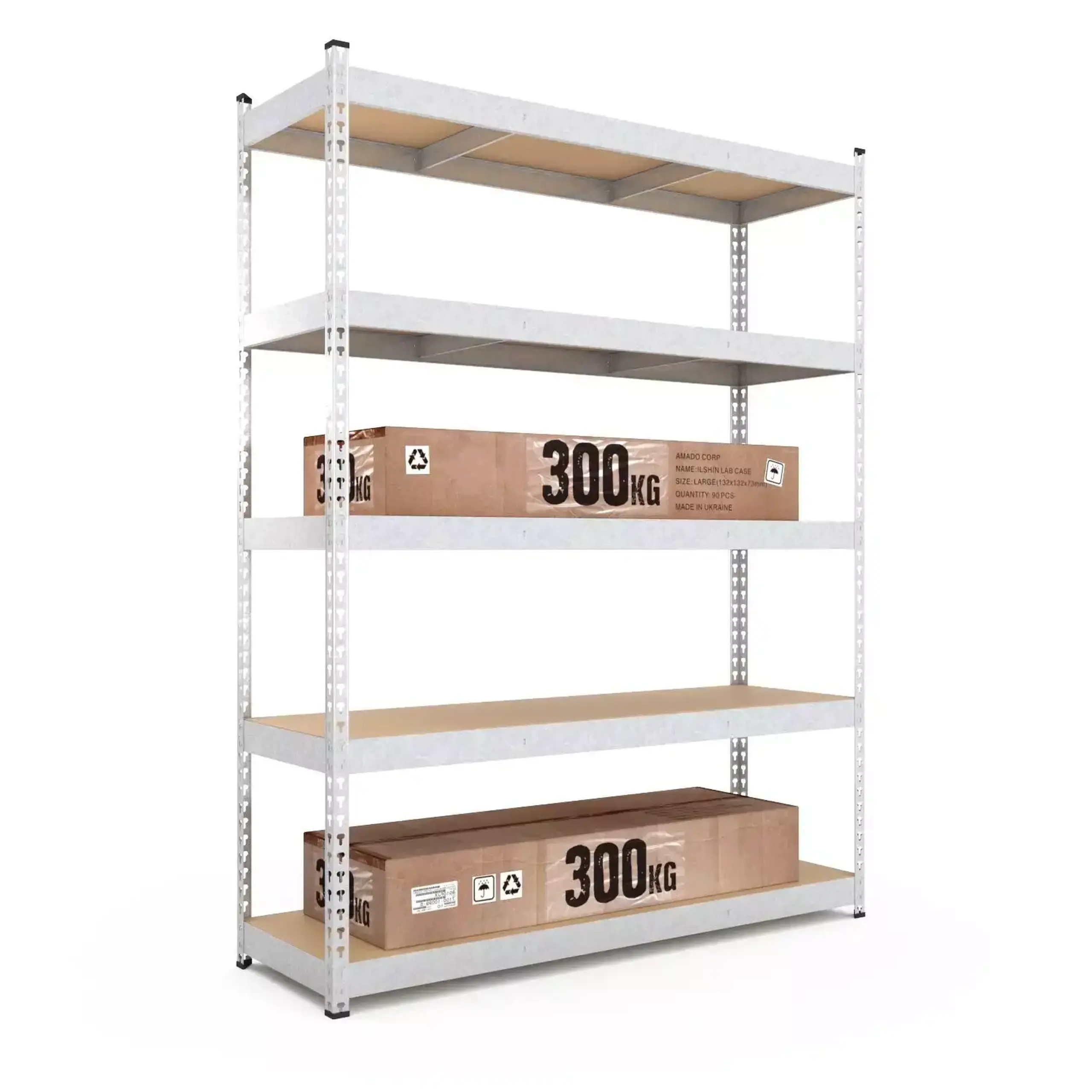 Raft metalic de depozitare Nex Titan 2160x1200x600 mm, 5 rafturi PAL, galvanizat