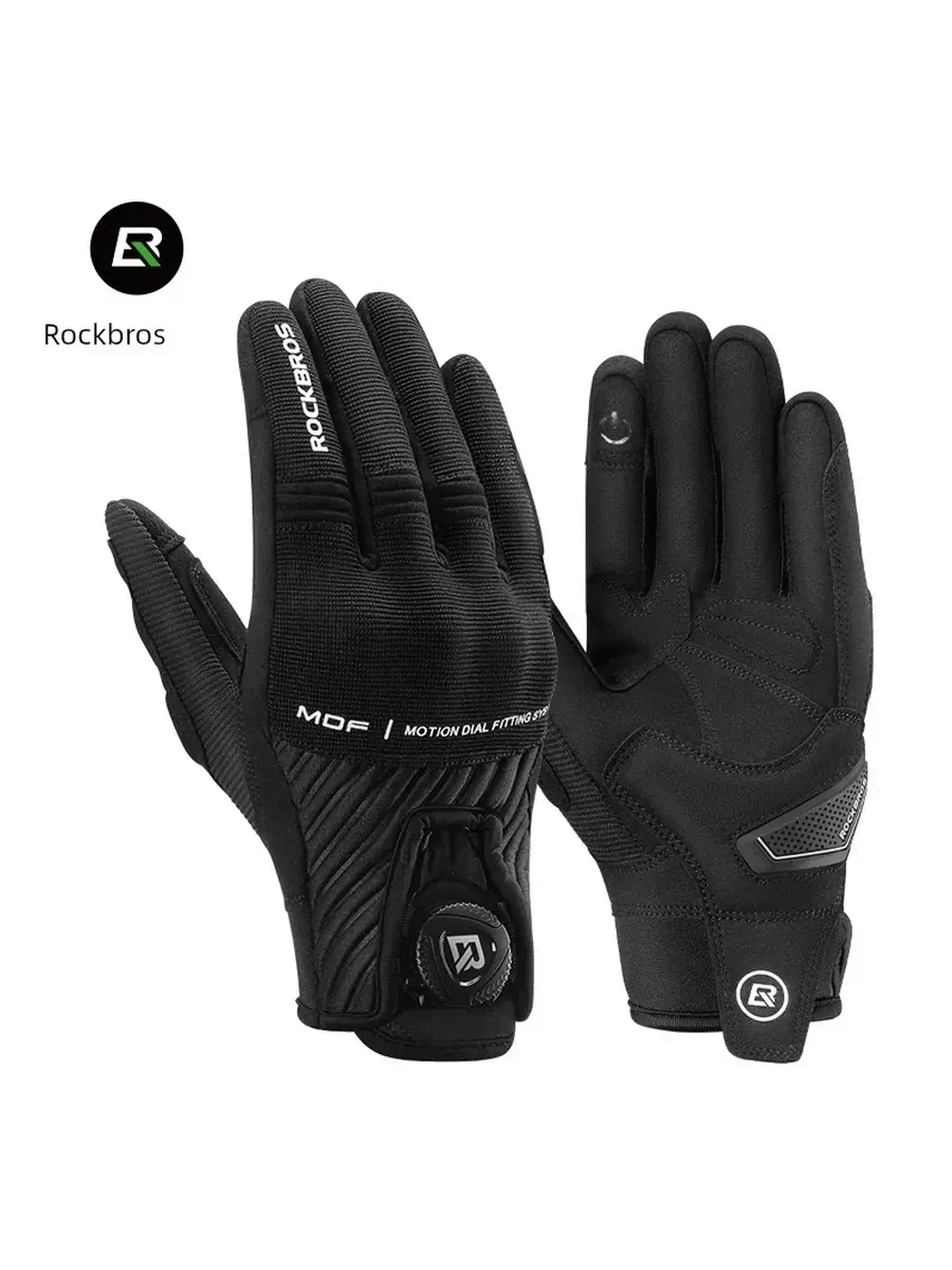 Manusi pentru motociclisti ROCKBROS, cu protectie extinsa, marime S, Negru - 16410053