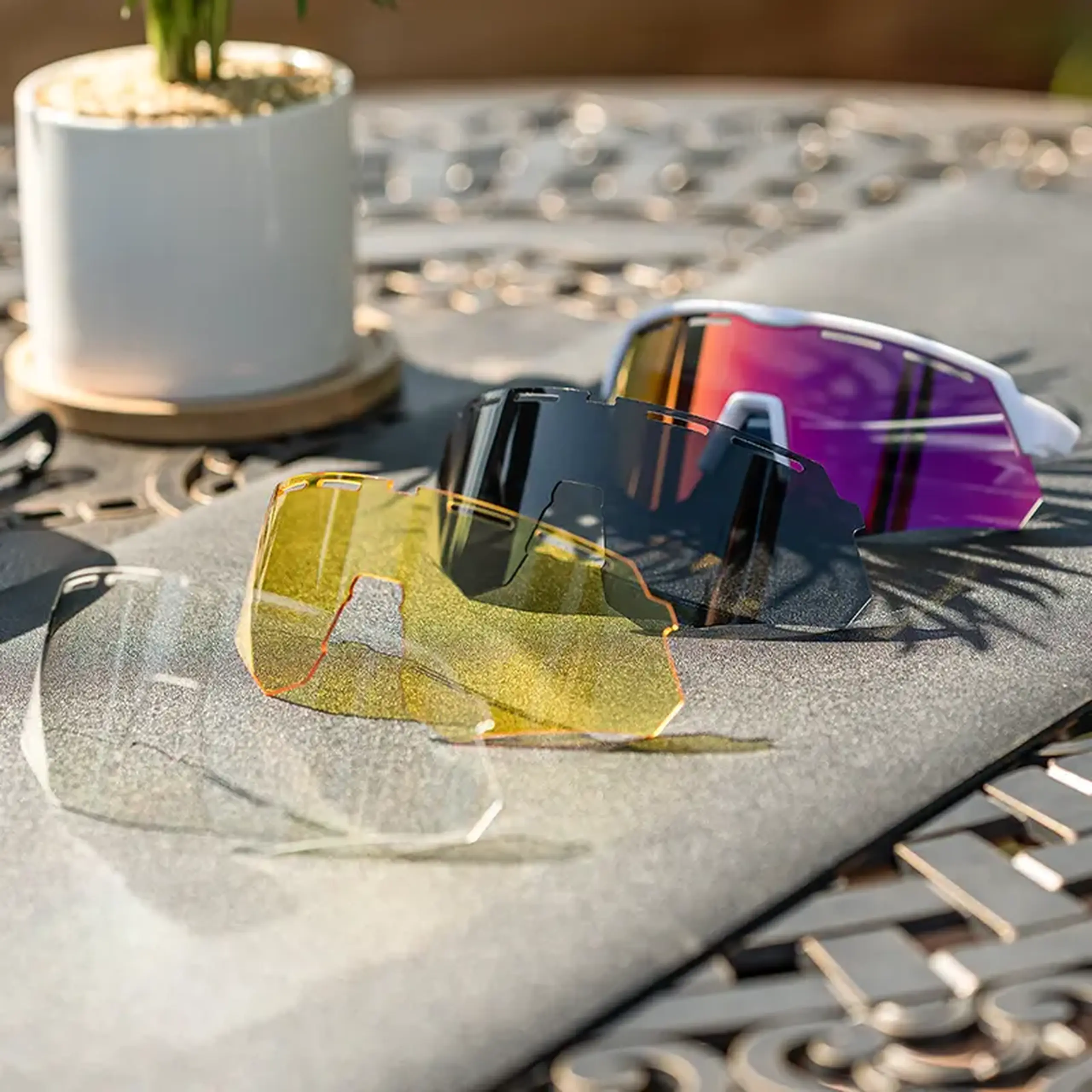 Ochelari de soare pentru ciclism cu 4 lentile polarizati ROCKBROS - 14210006002