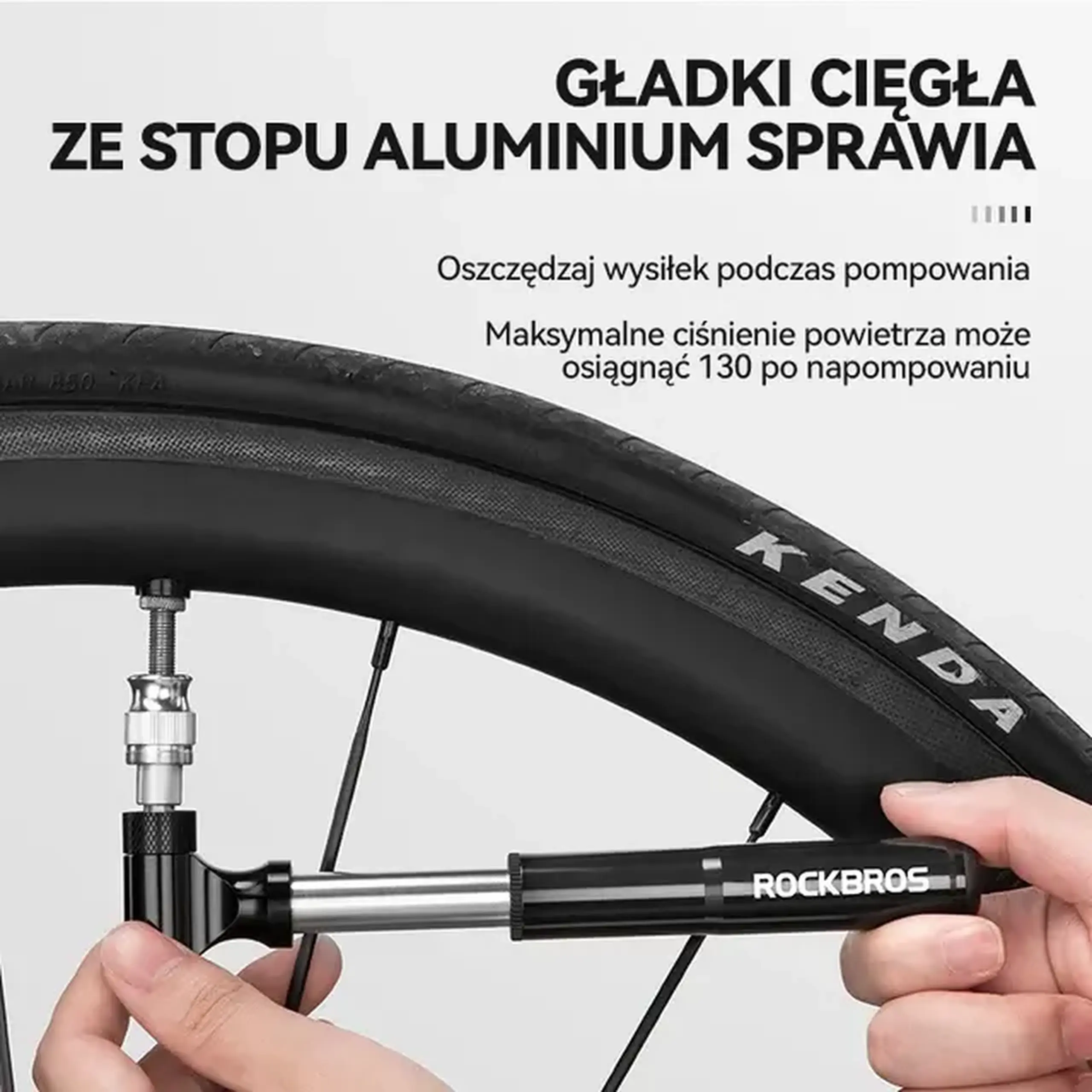 Pompa pentru bicicleta mini clasica ROCKBROS,130 PSI - JG-PB-11