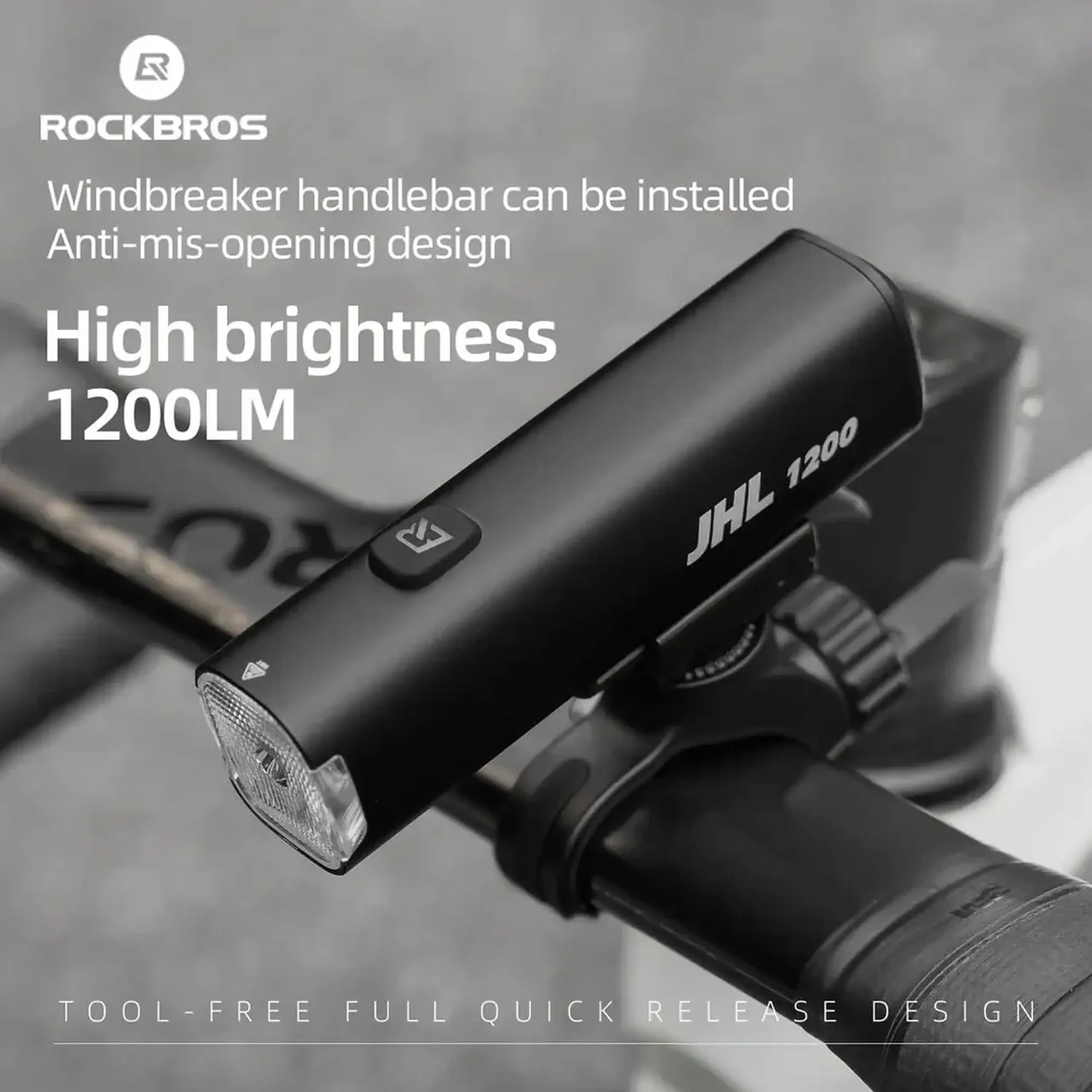 Lanterna frontala pentru bicicleta ROCKBROS 1200LM - 2410007001