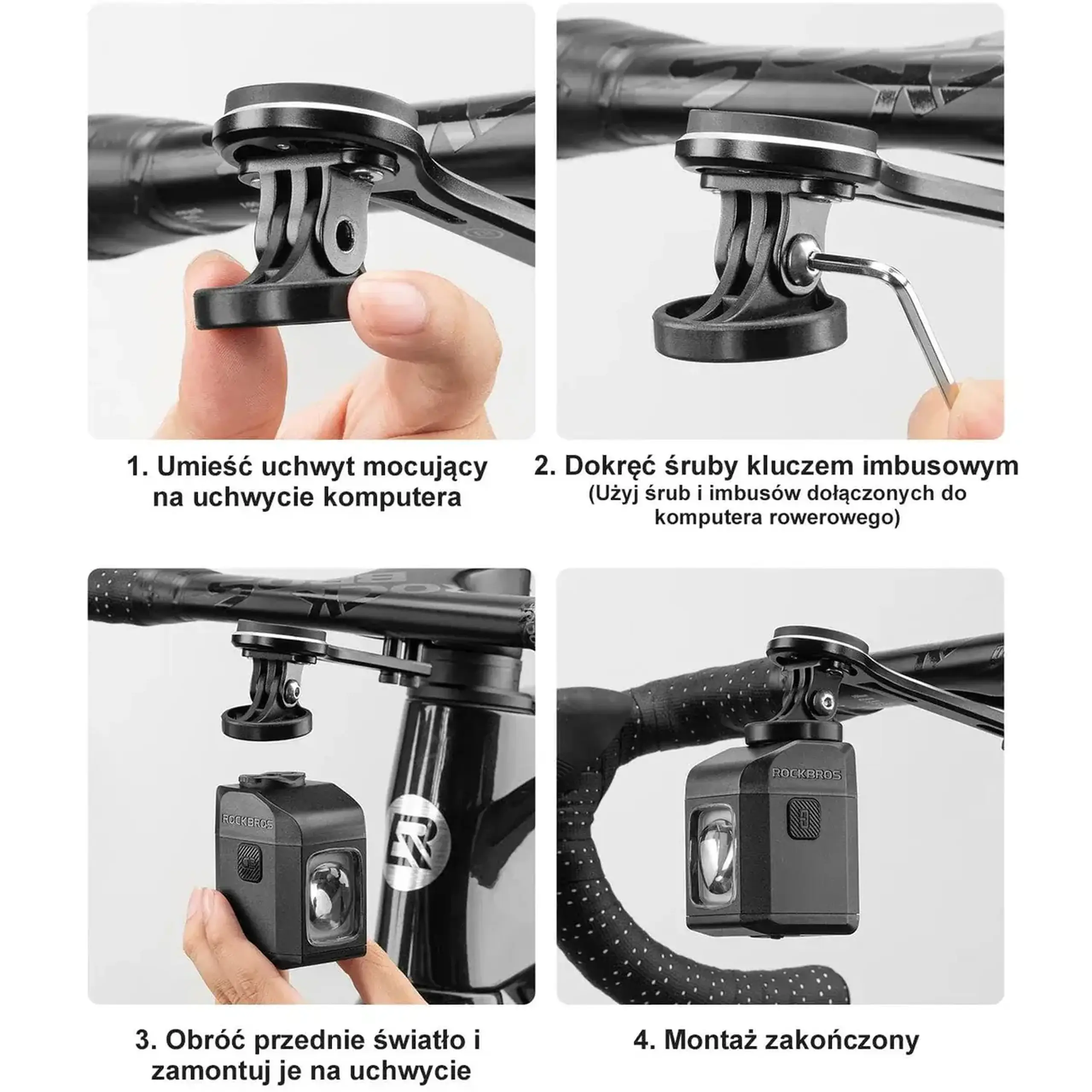 Lanterna frontala pentru bicicleta ROCKBROS 1600LM, cu telecomanda – 2410009