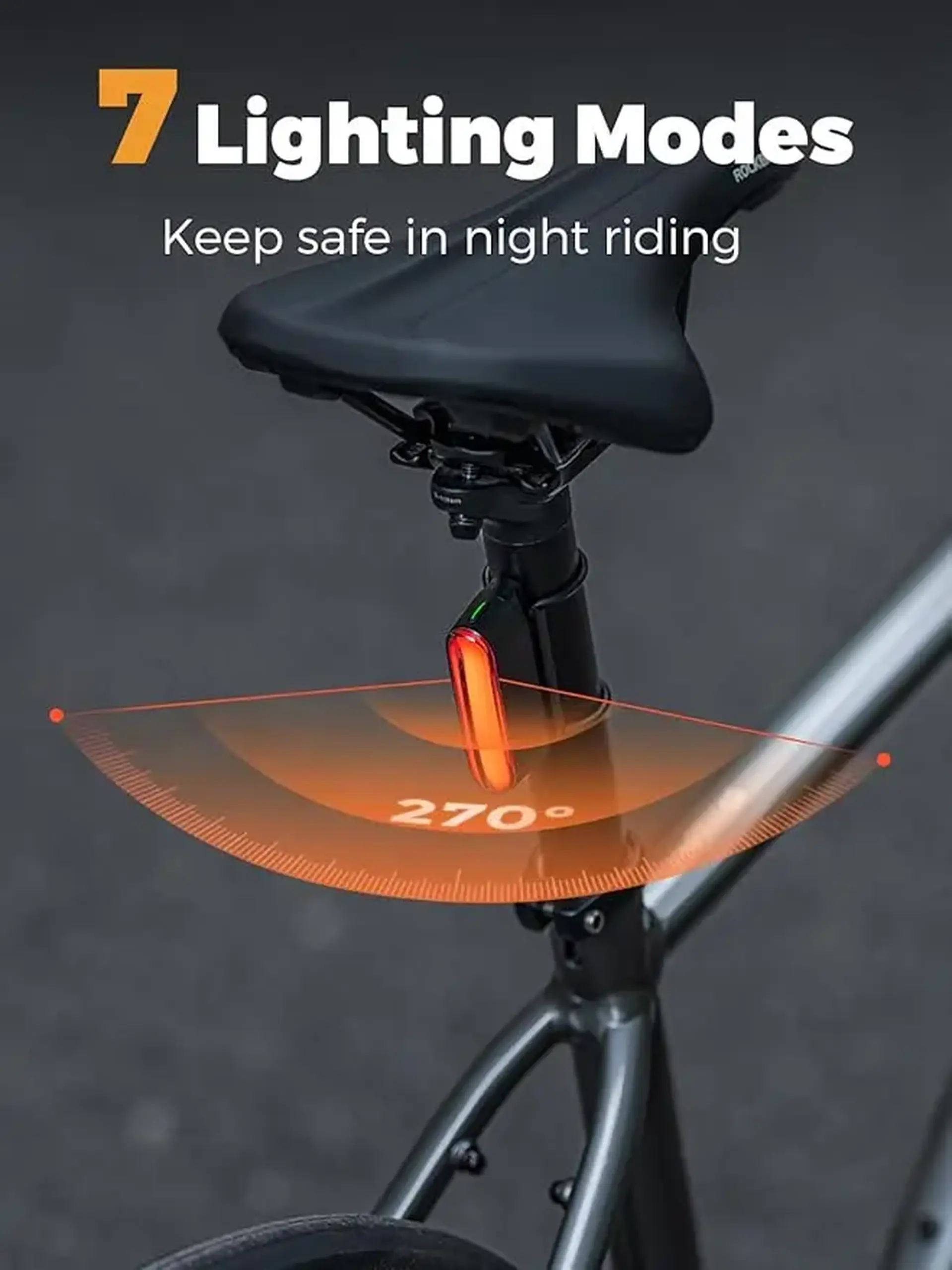 Lanterna spate pentru bicicleta ROCKBROS SKL01 - 24120009001