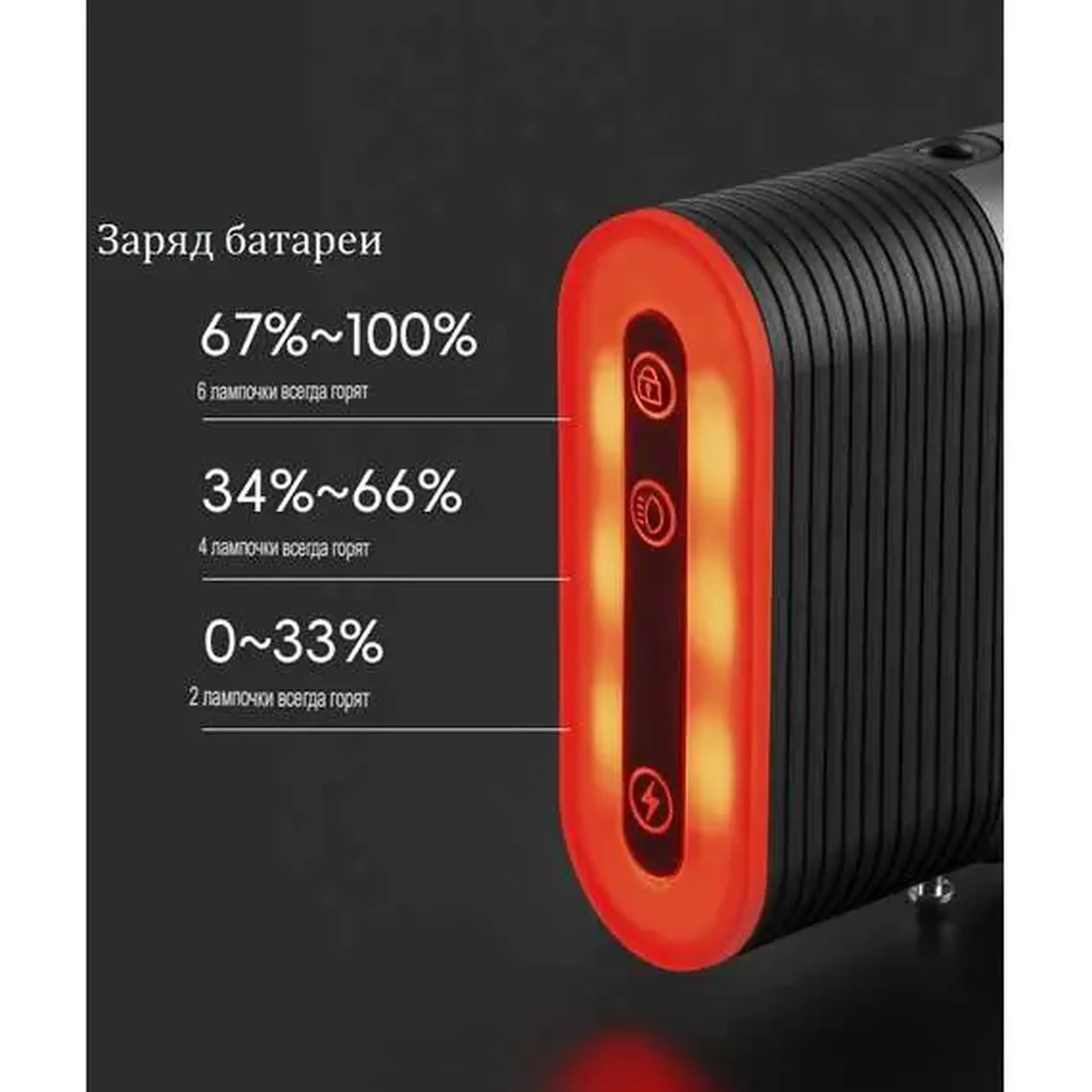 Lanterna spate pentru bicicleta ROCKBROS REX02, cu cablu antifurt -24720007001