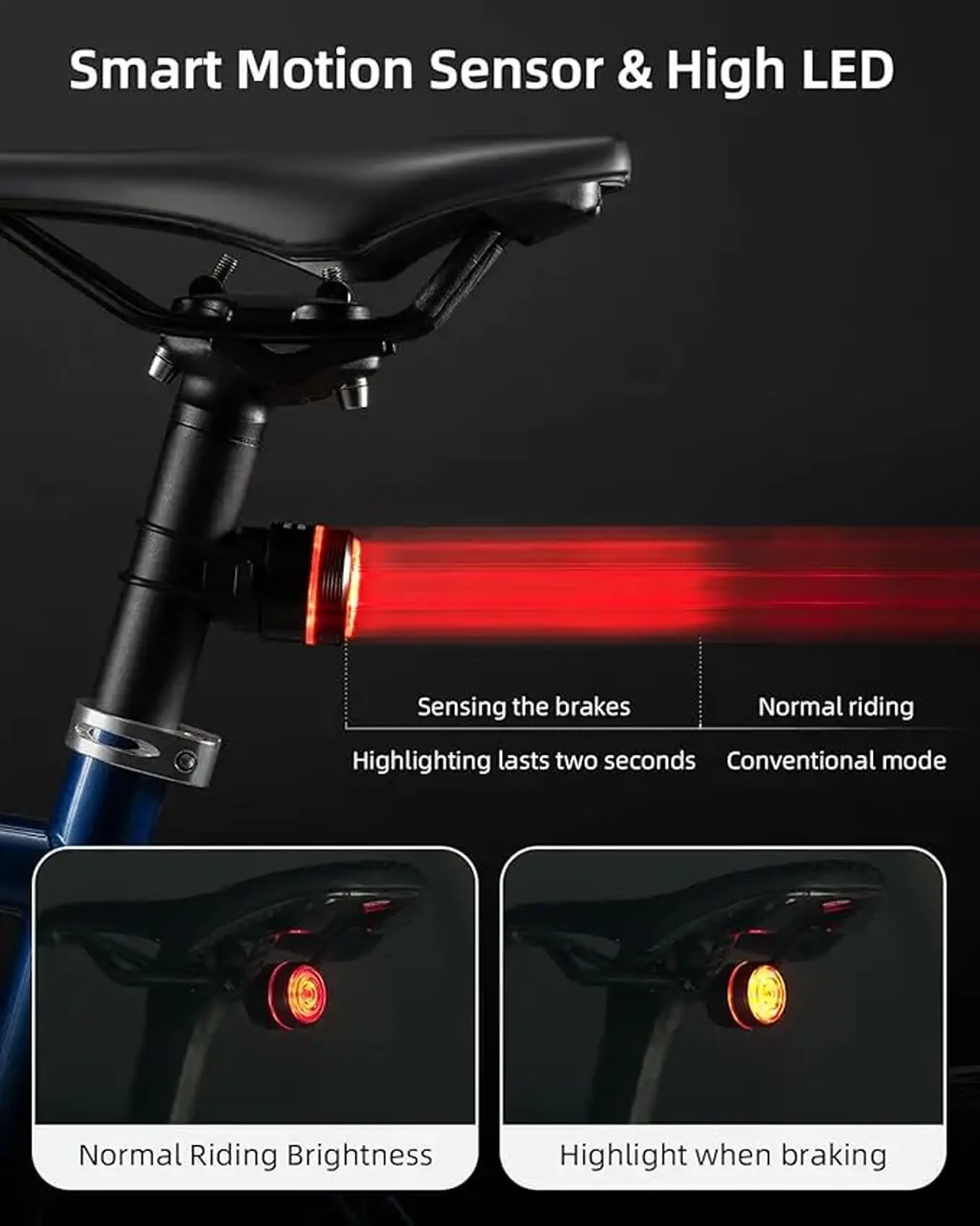 Lanterna spate pentru bicicleta ROCKBROS BL-S2 - 24720006001