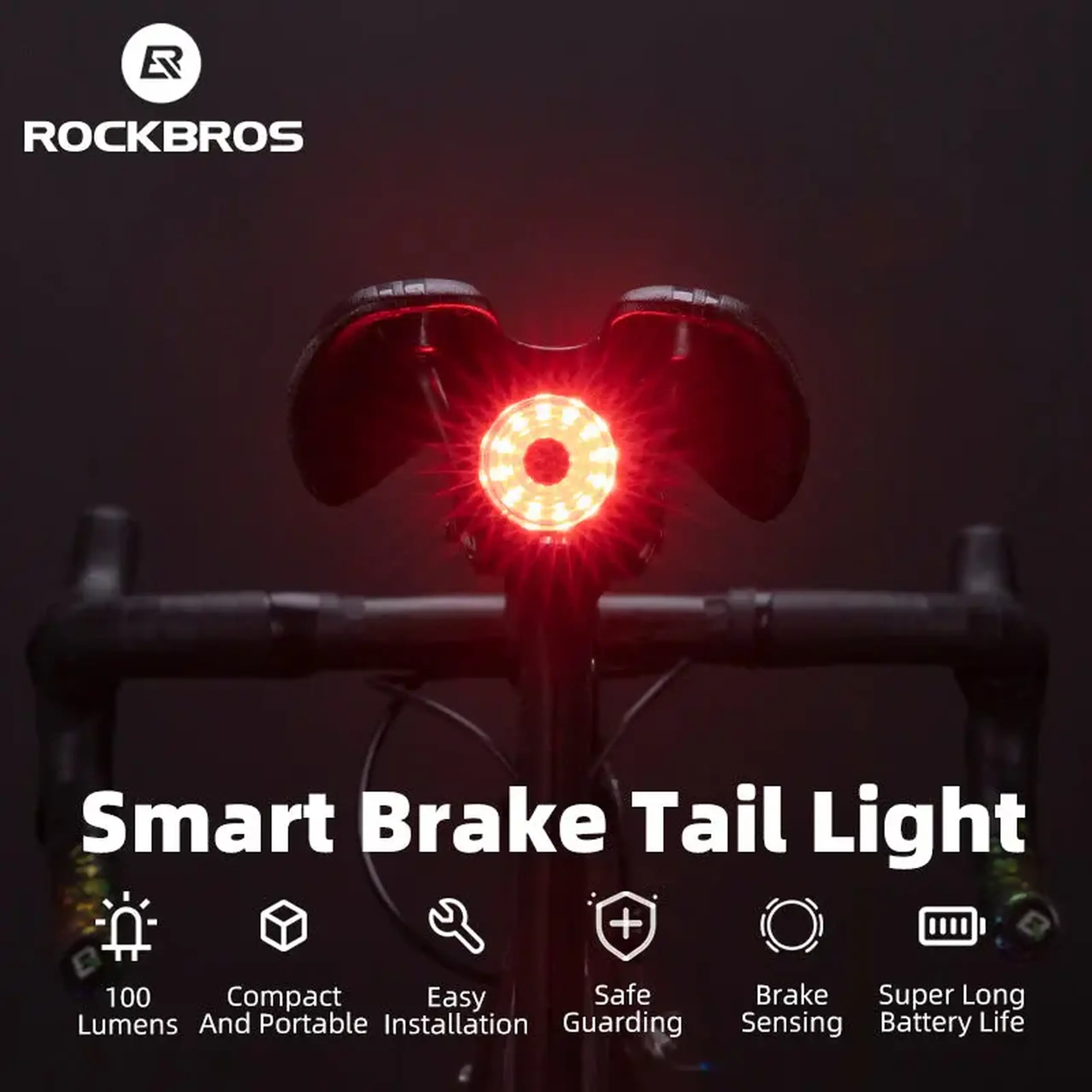 Lanterna spate pentru bicicletă ROCKBROS WR05 -24520500001