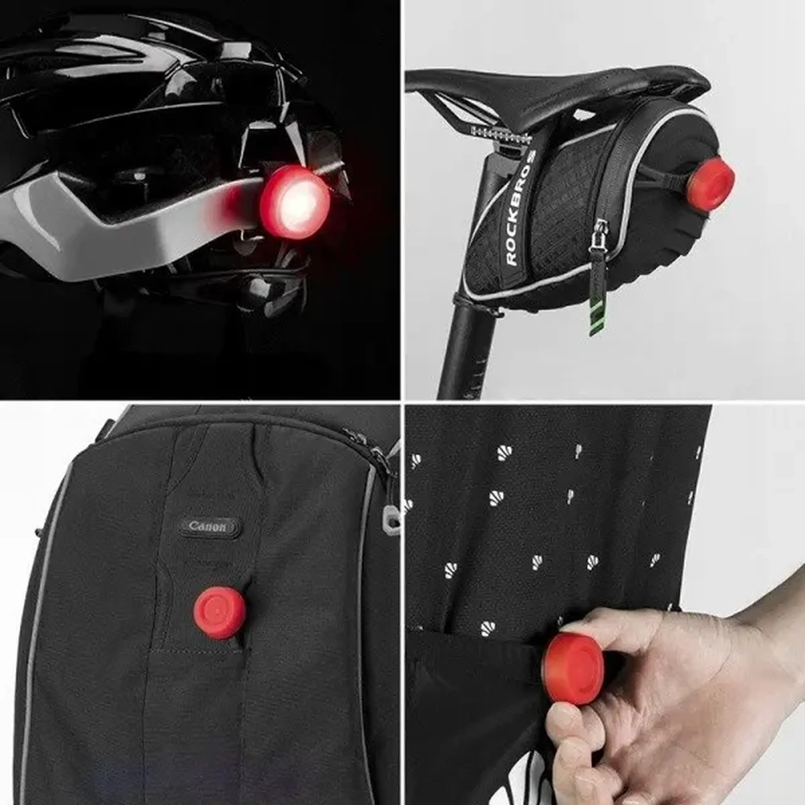 Lanterna spate pentru bicicleta ROCKBROS, Rosu - TL905