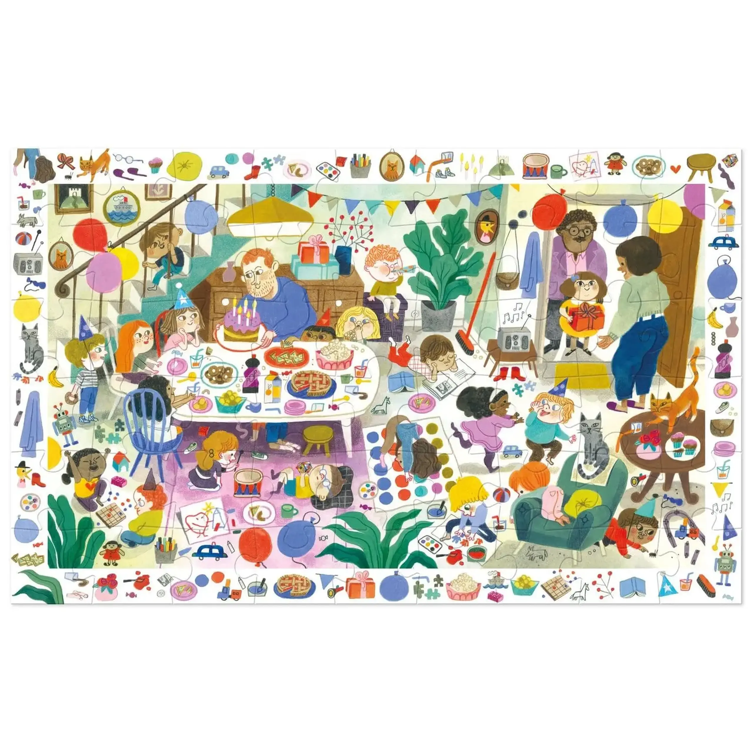 Puzzle de observație „Petrecerea lui Jenny”, 54 de piese — Djeco