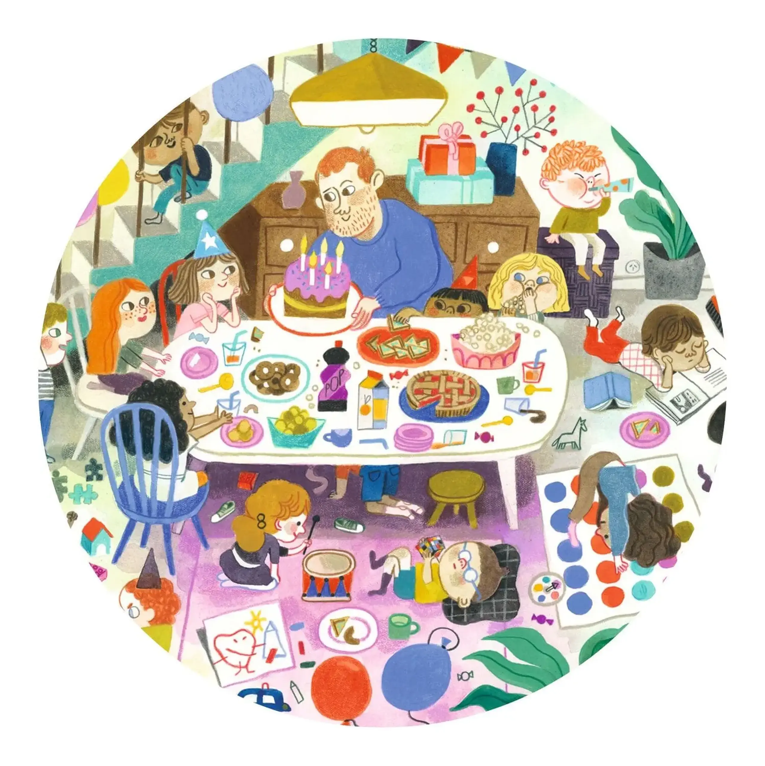Puzzle de observație „Petrecerea lui Jenny”, 54 de piese — Djeco