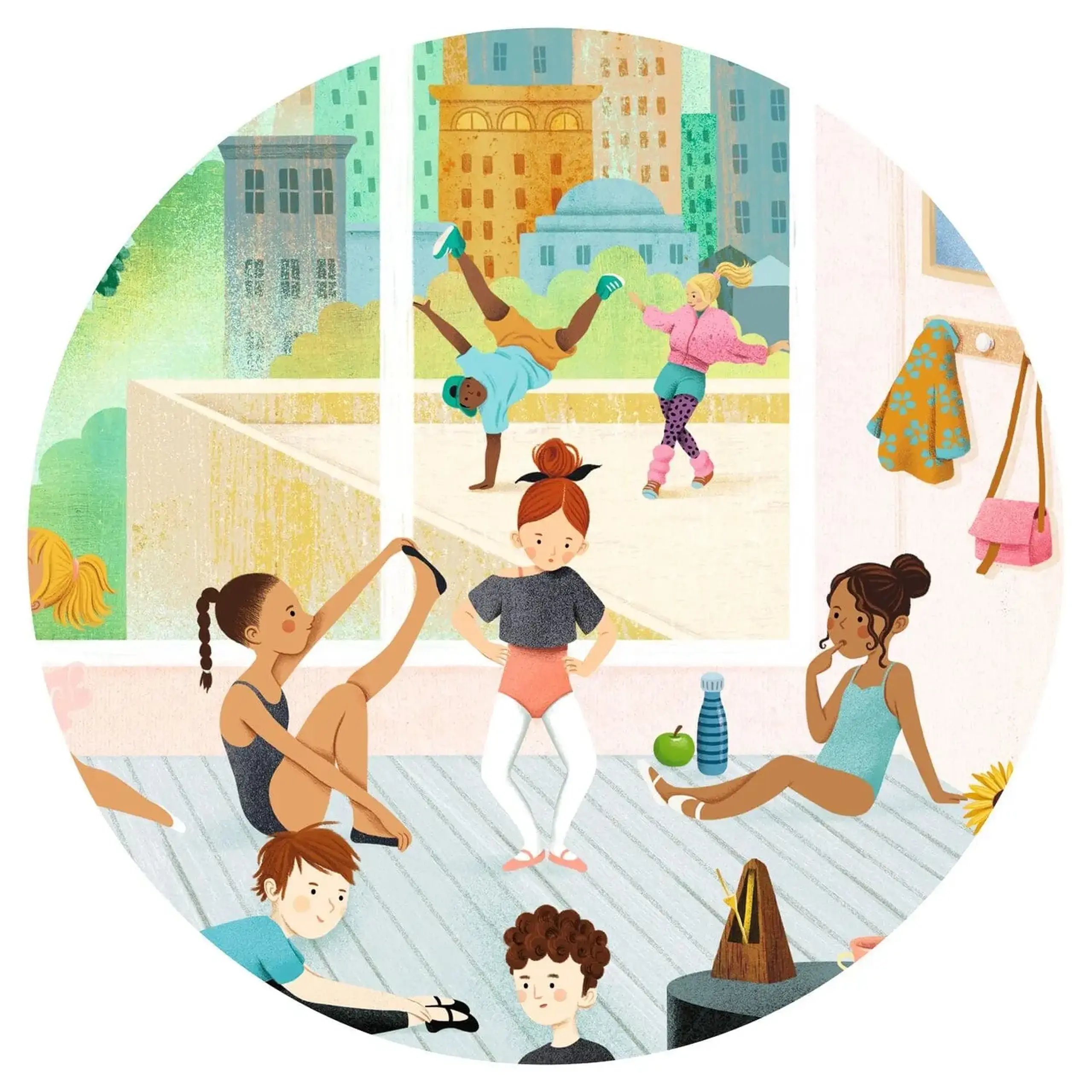 Puzzle de observație Școala de dans, 100 de piese — Djeco