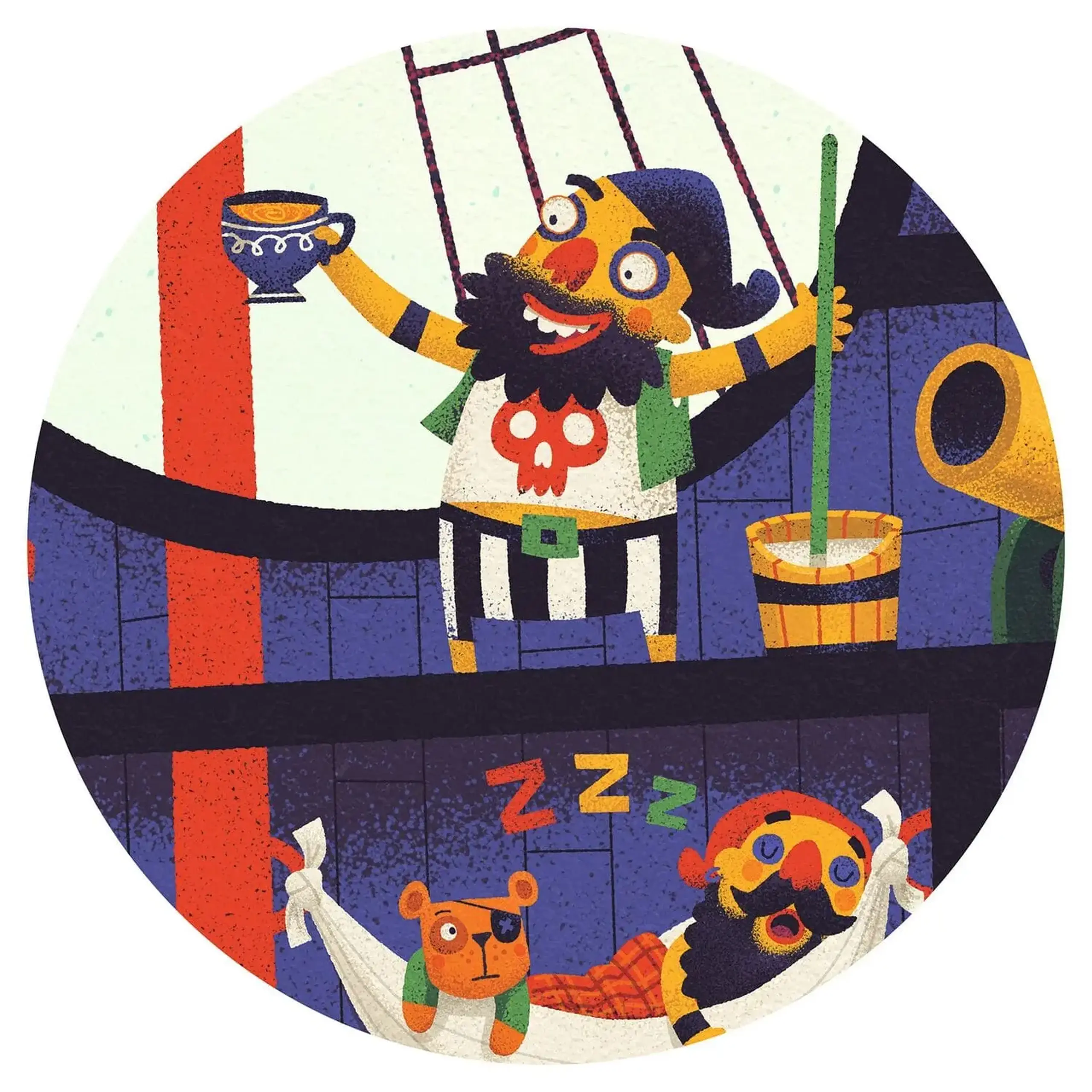Puzzle gigant „Corabia piraților”, 36 de piese — Djeco
