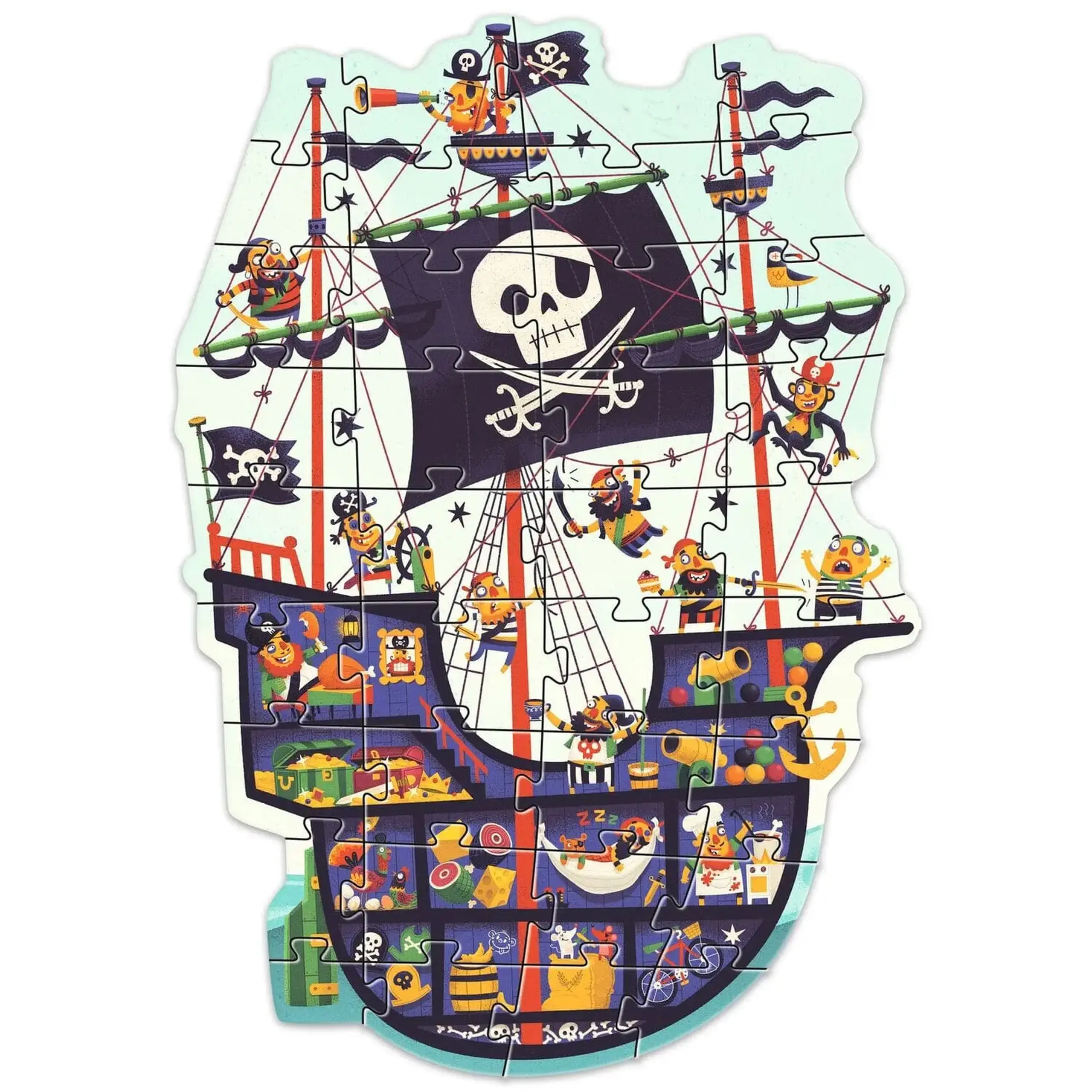 Puzzle gigant „Corabia piraților”, 36 de piese — Djeco