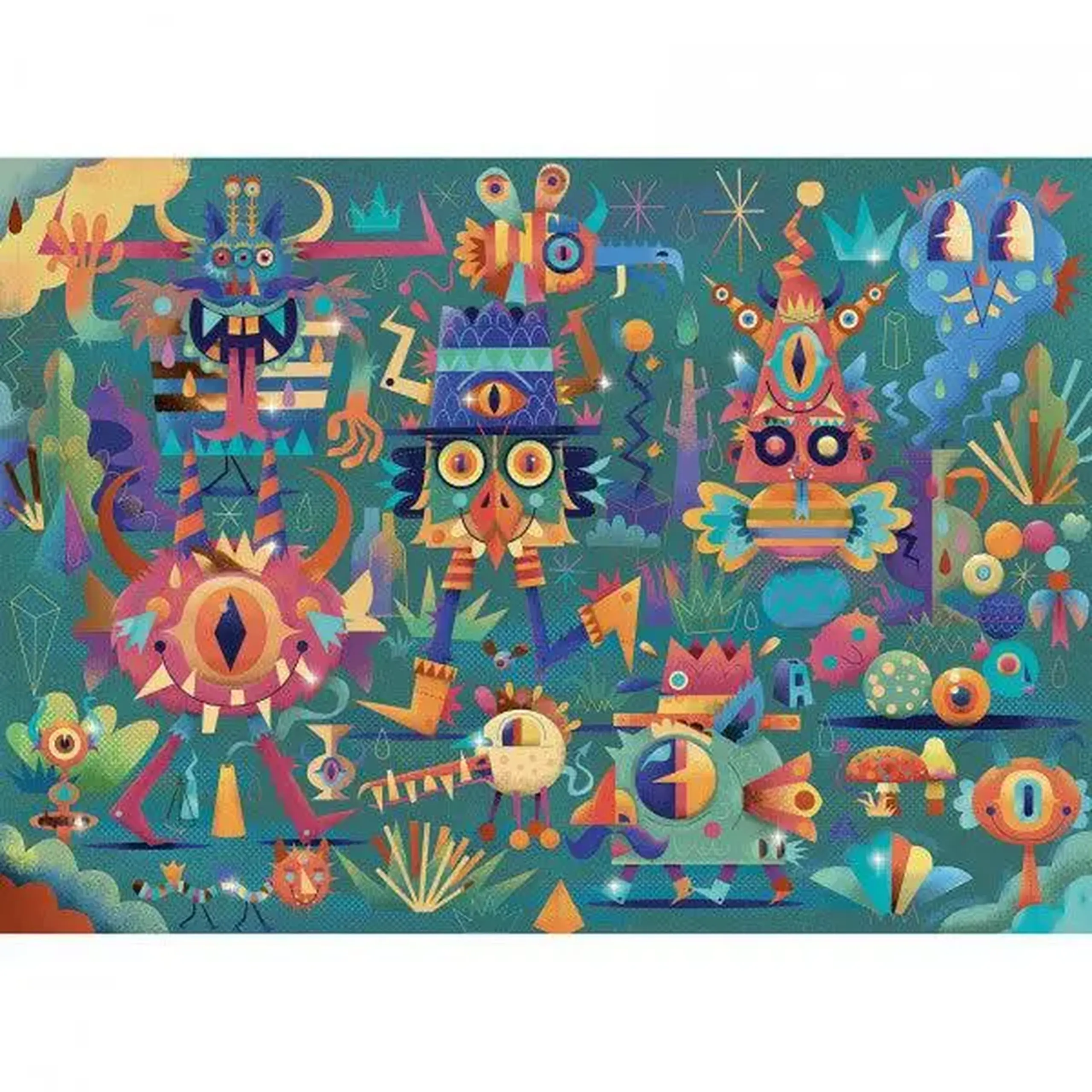 Puzzle Petrecerea monștrilor, 50 de piese — Djeco