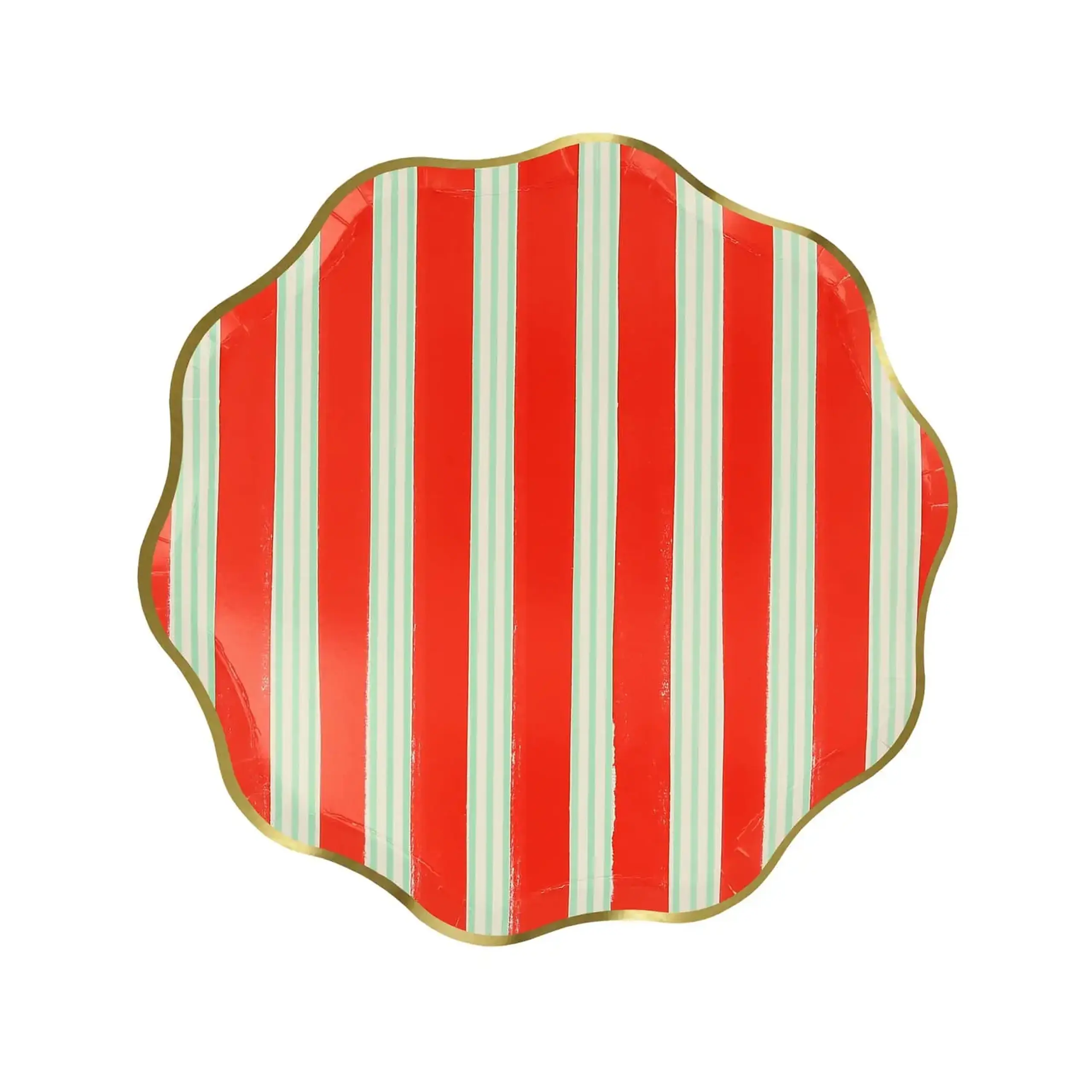 Farfurii mari din carton cu dungi festive, set de 8 — Meri Meri