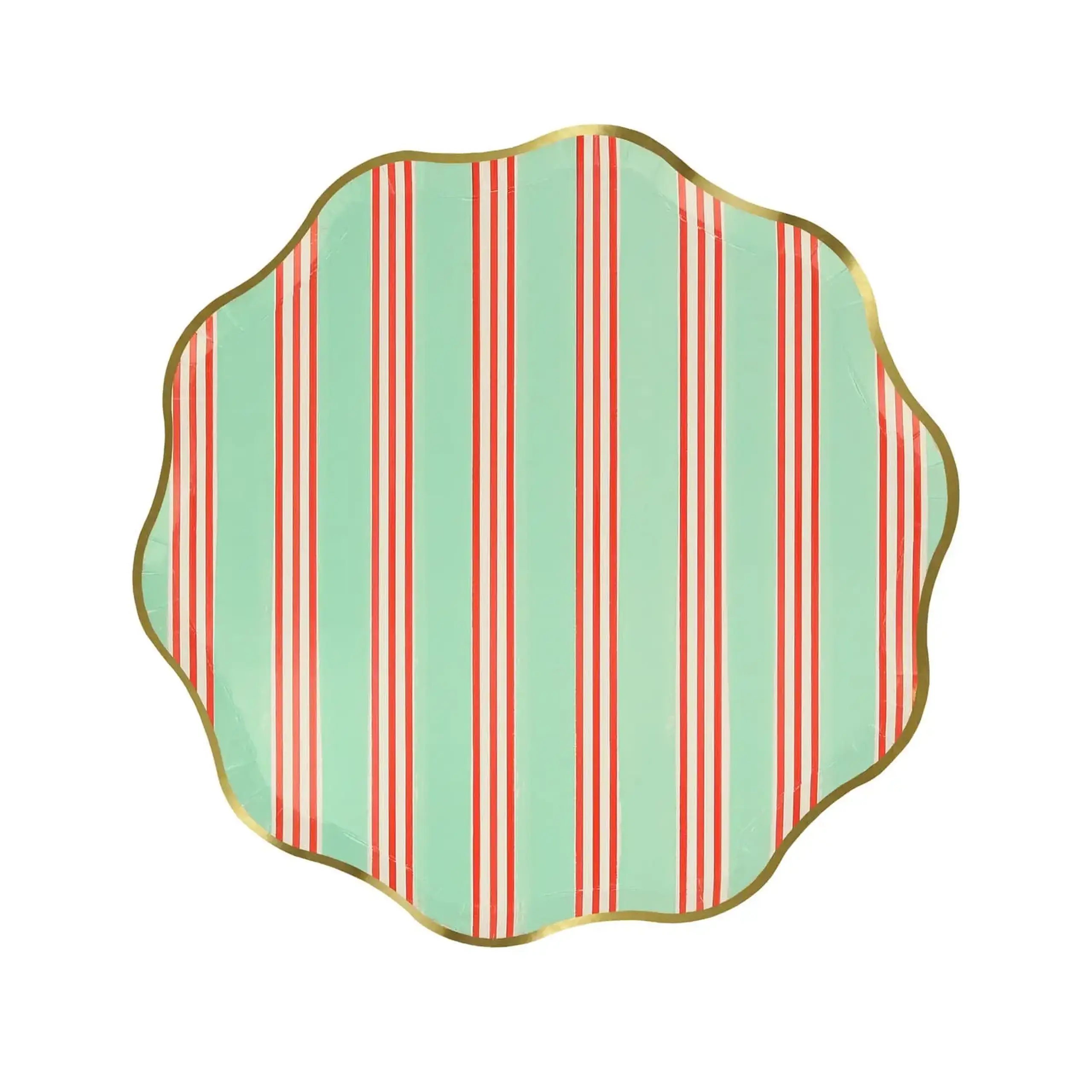 Farfurii mari din carton cu dungi festive, set de 8 — Meri Meri
