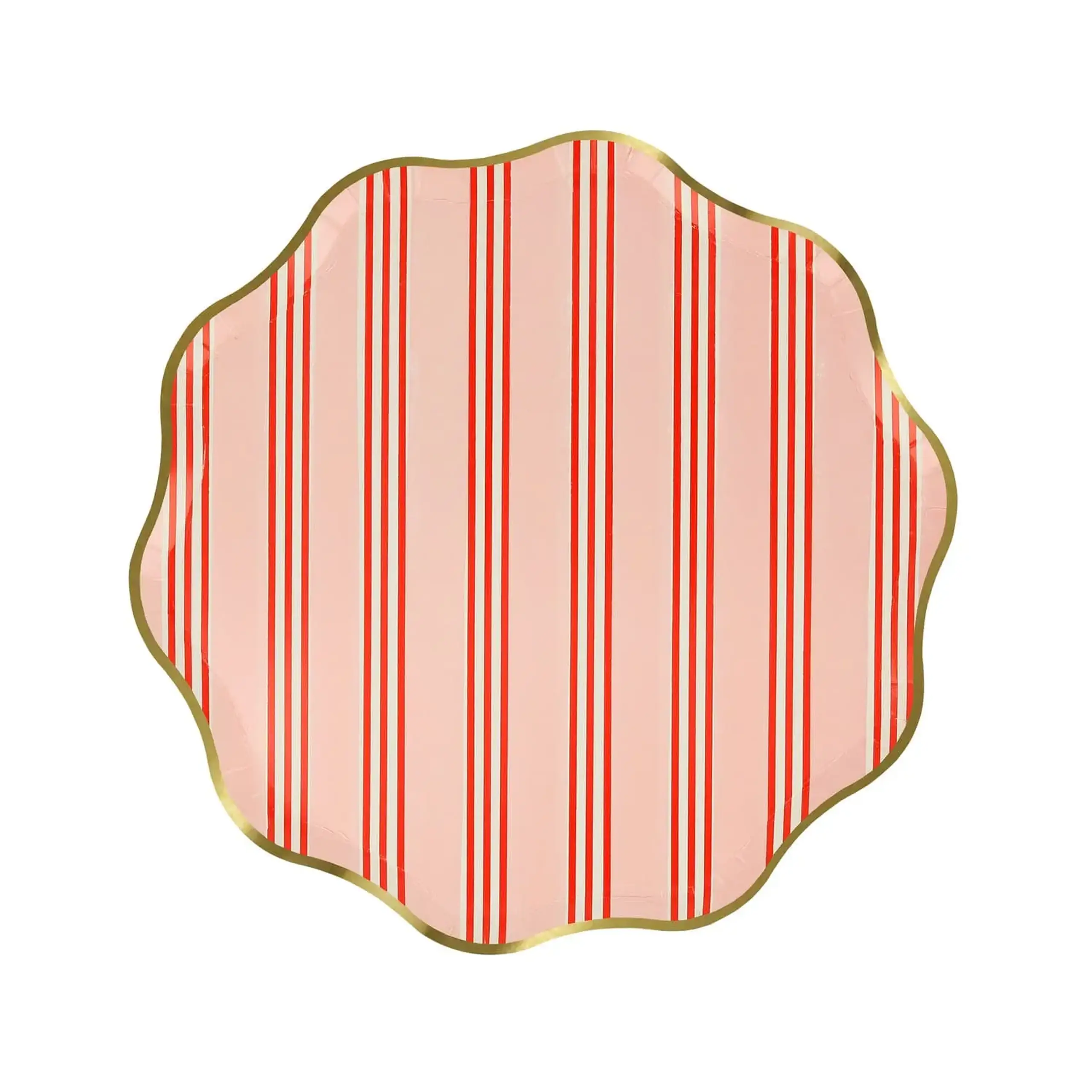 Farfurii mari din carton cu dungi festive, set de 8 — Meri Meri