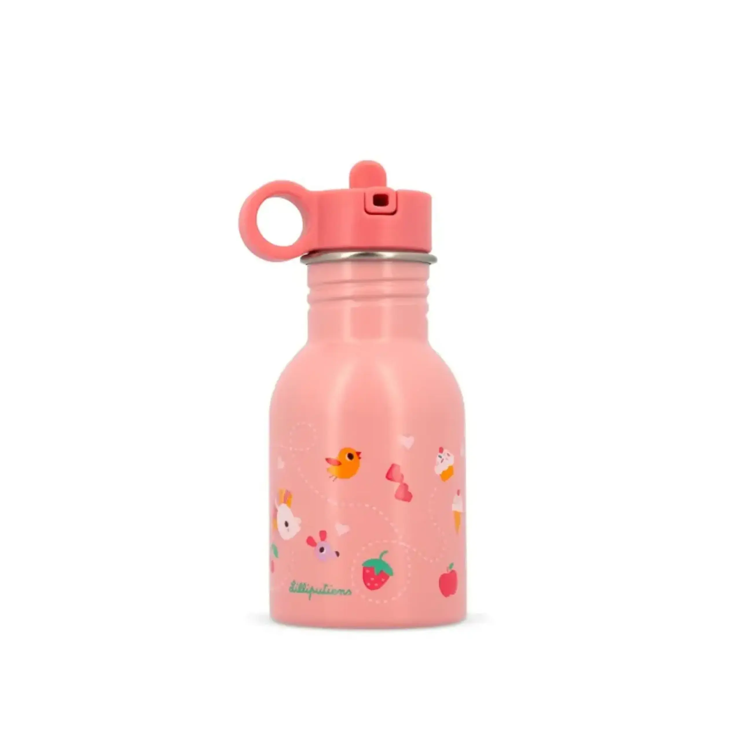 Sticlă cu pai Pisica Jeanne, 400 ml — Lilliputiens