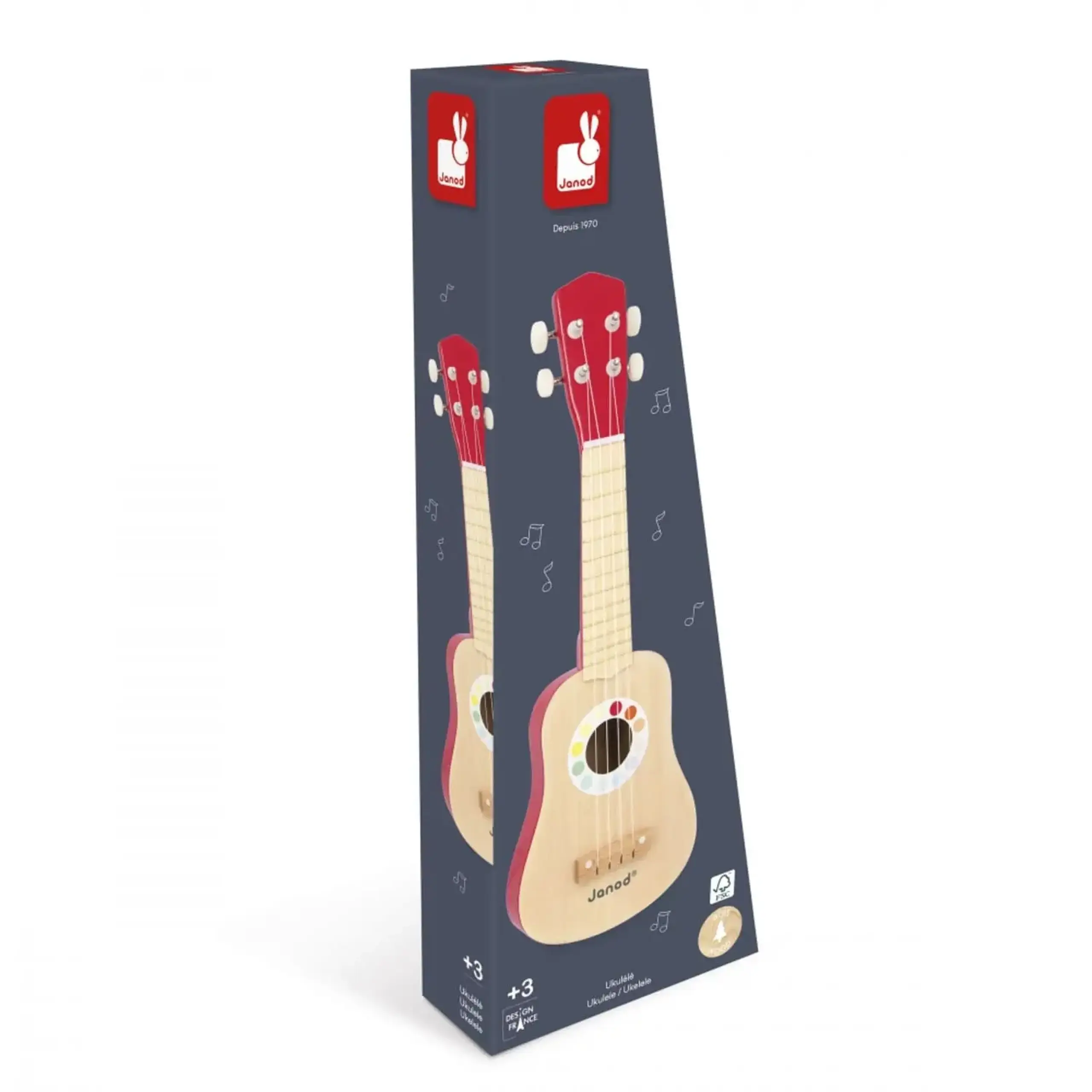 Ukulele din lemn Confetti — Janod