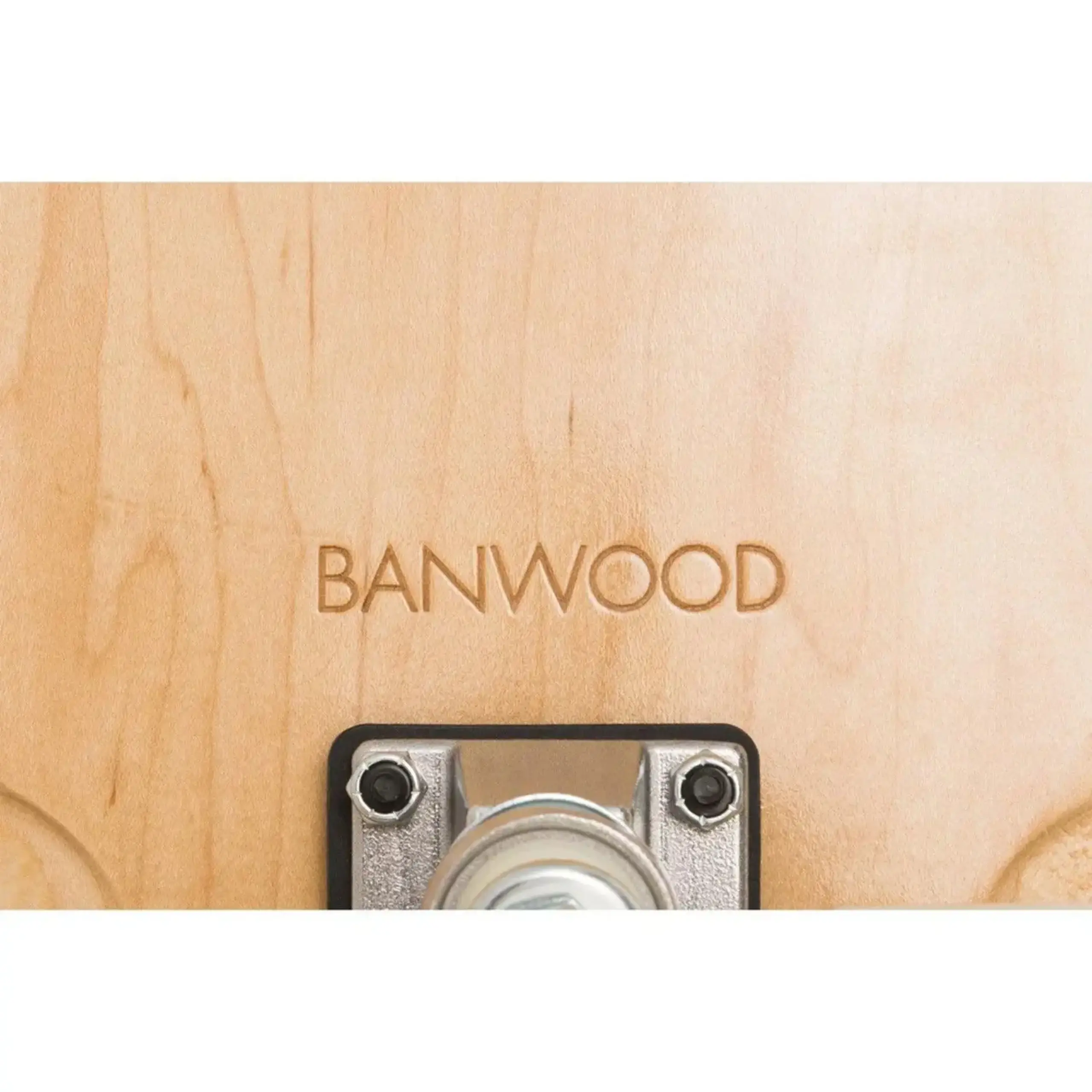 Skateboard din lemn natural pentru copii, cu dungi navy — Banwood