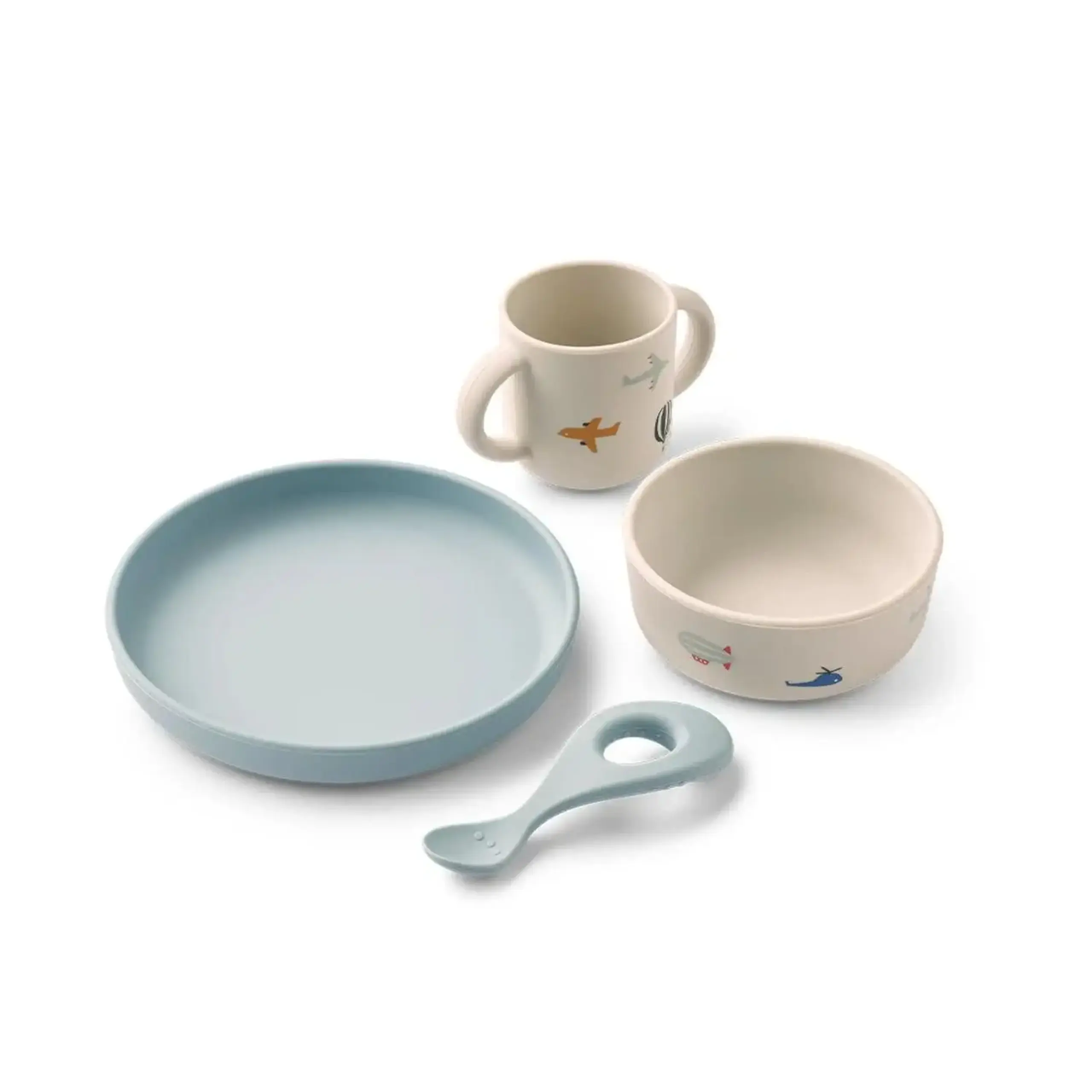 Set de veselă din silicon VIVI, 4 piese — Liewood - Aviator