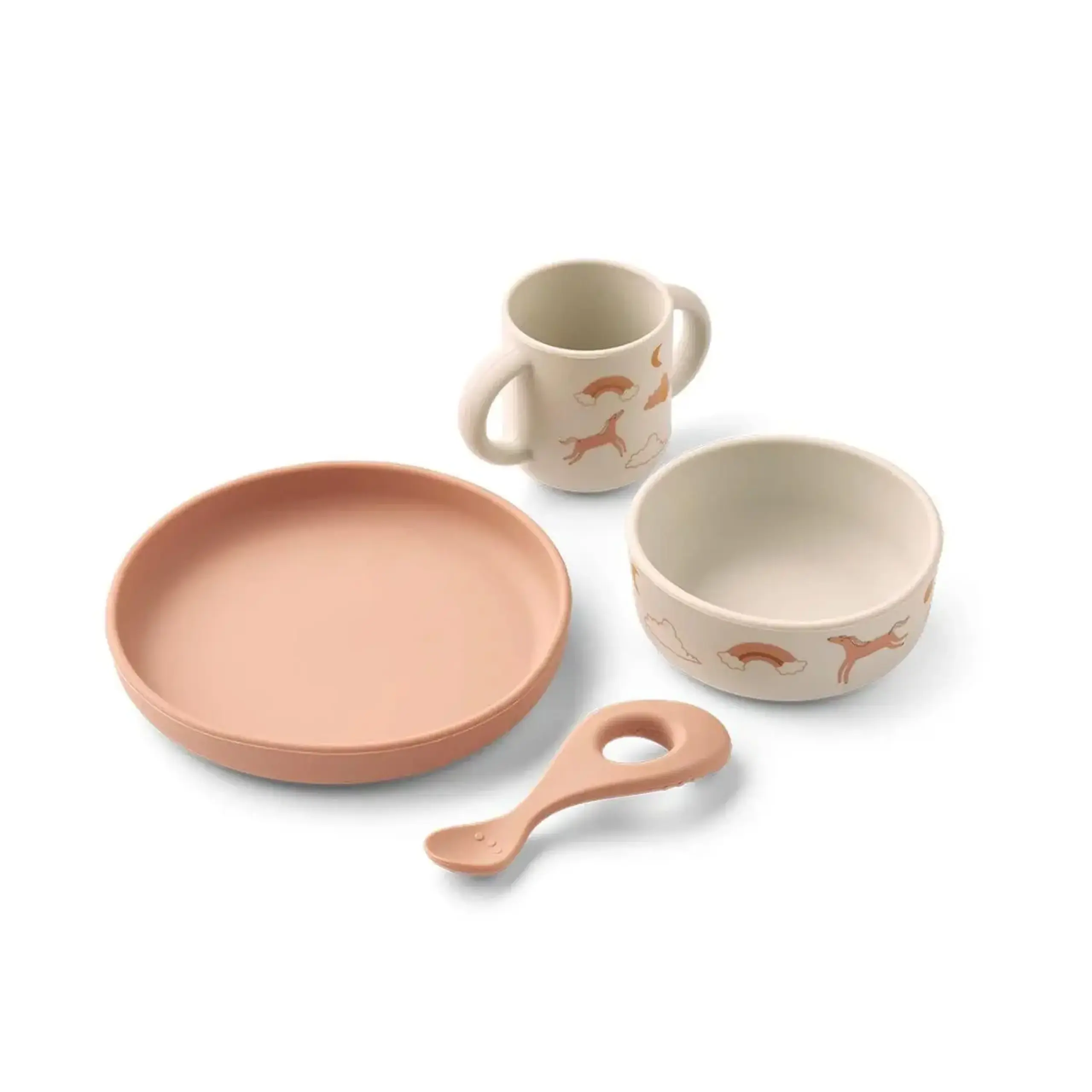 Set de veselă din silicon VIVI, 4 piese — Liewood - Aviator