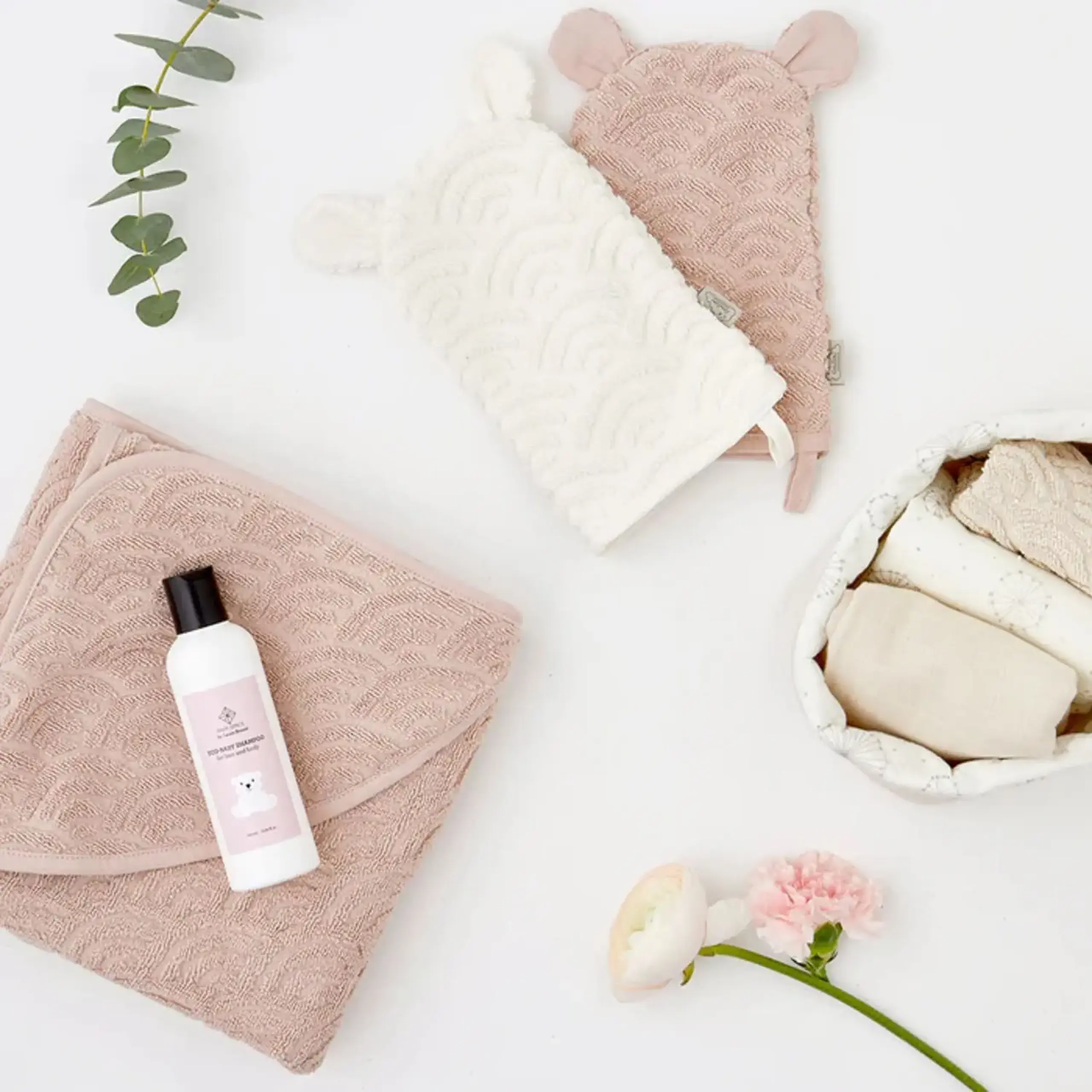 Mănușă de baie pentru bebeluși — Cam Cam Copenhagen - Dusty Rose