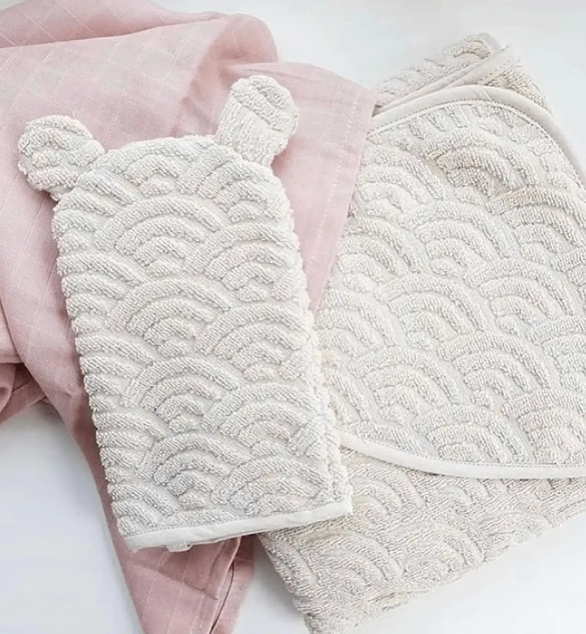 Mănușă de baie pentru bebeluși — Cam Cam Copenhagen - Dusty Rose