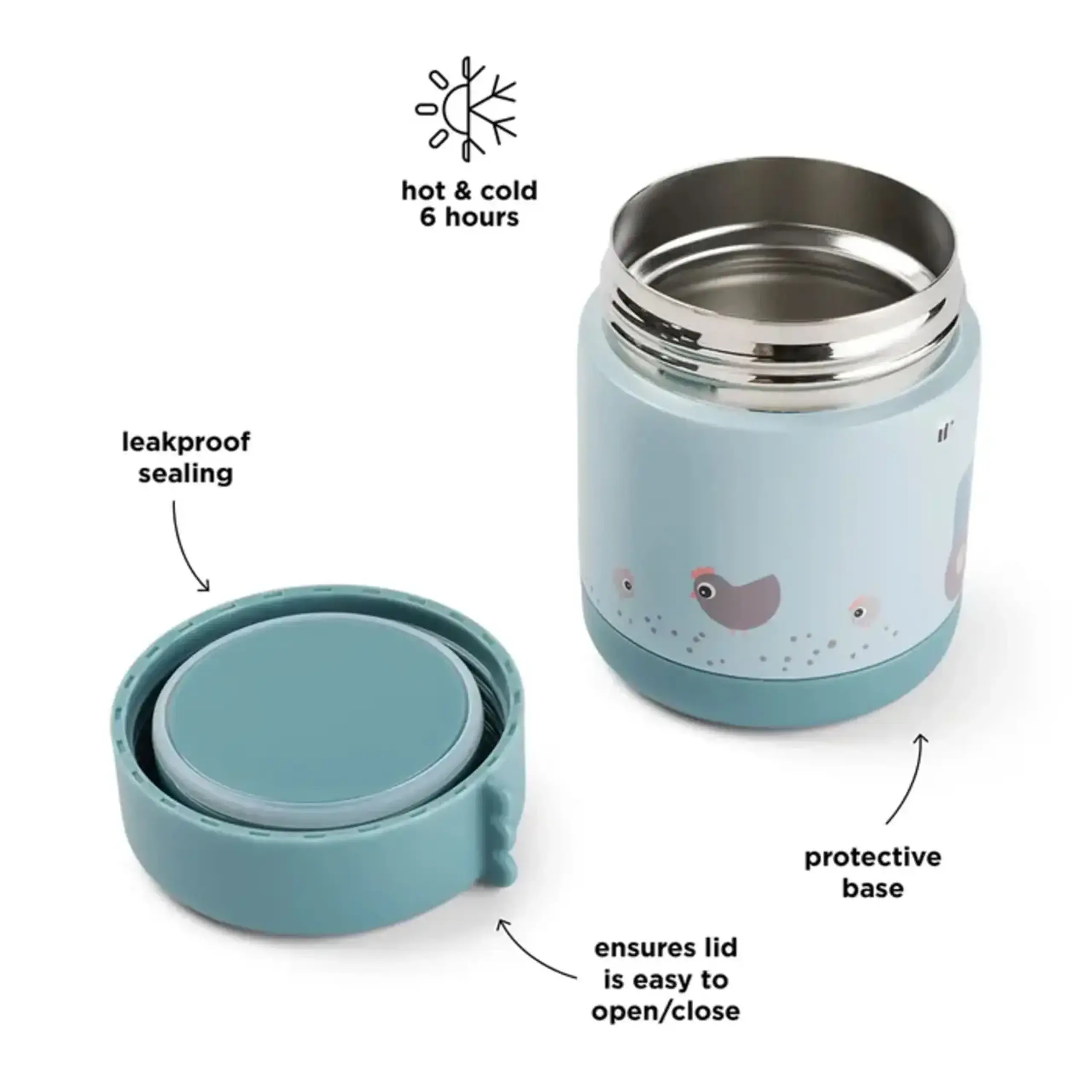 Recipient termoizolant Tiny Farm, 300 ml — Done by Deer - Blue 300 ml