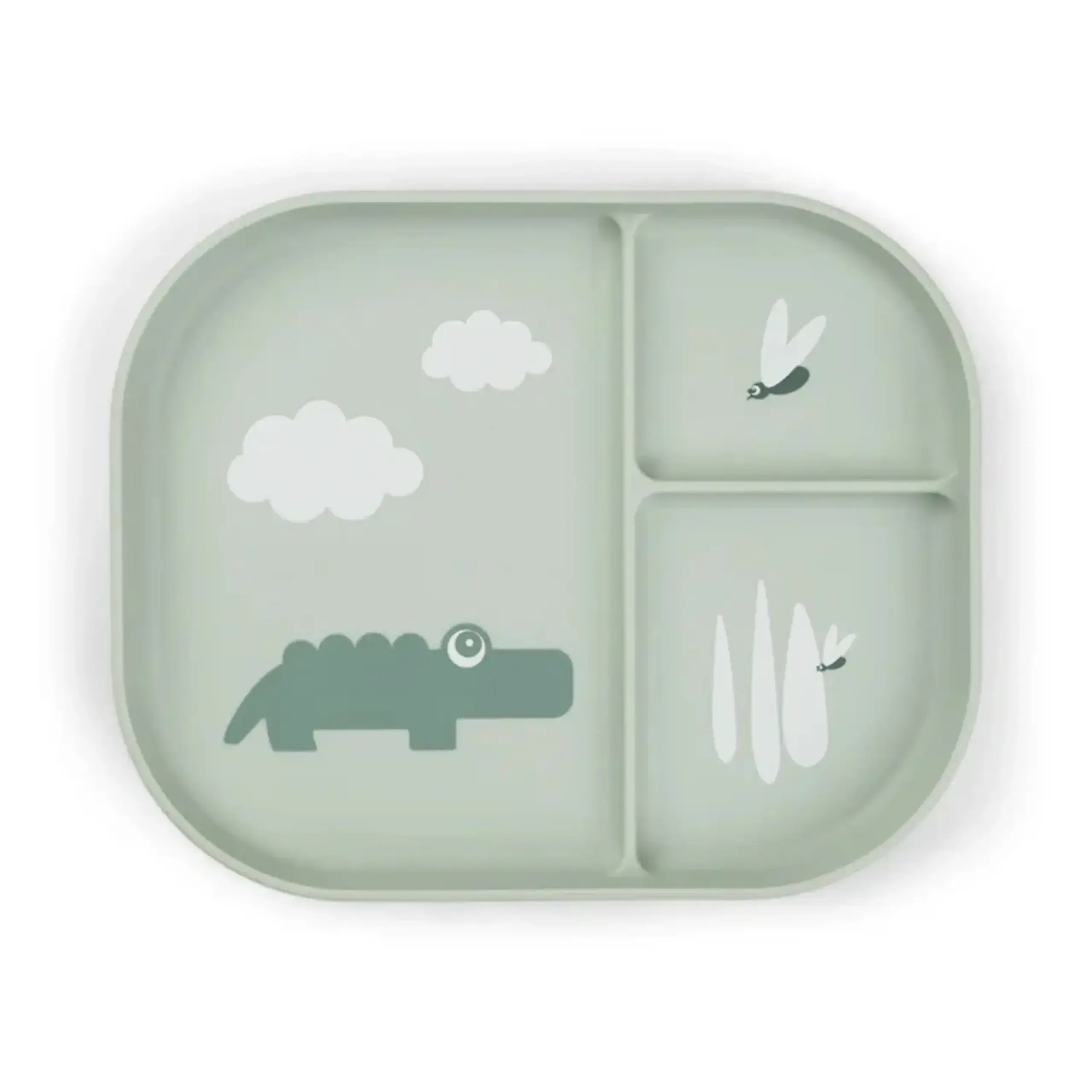 Farfurie compartimentată Foodie — Done by Deer - Happy clouds - Powder