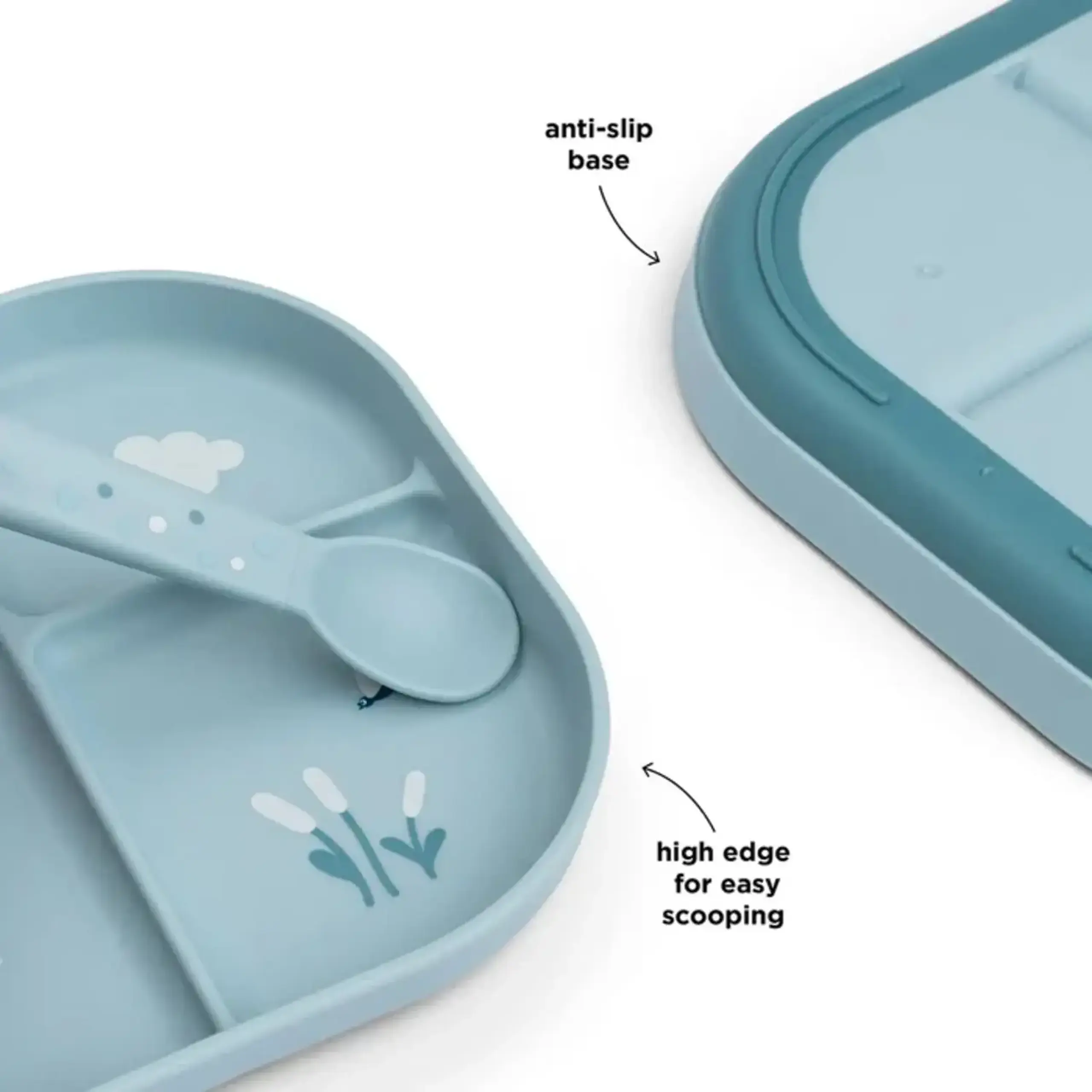 Farfurie compartimentată Foodie — Done by Deer - Happy clouds - Powder