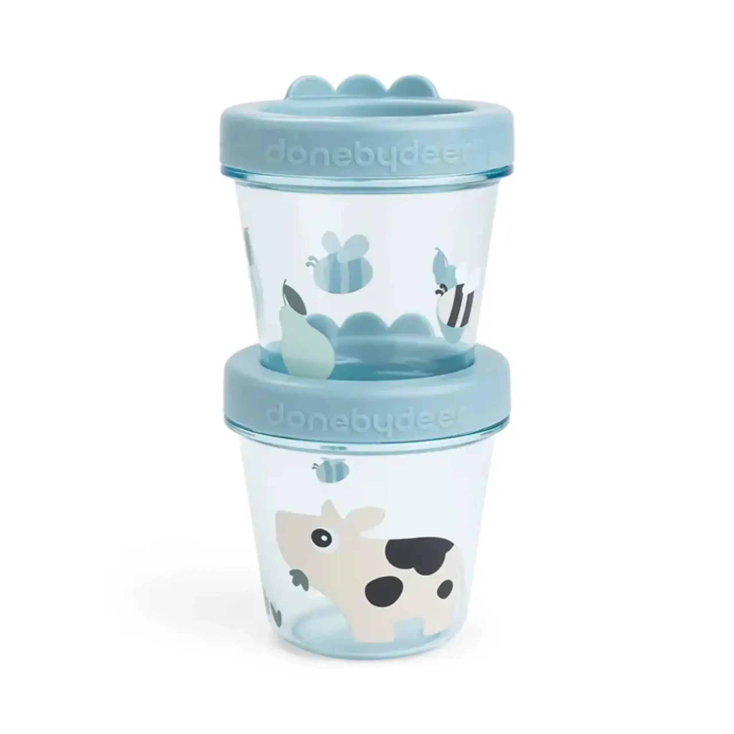 Set de 2 recipiente Tiny Farm, 150 ml — Done by Deer - Tiny farm Blue