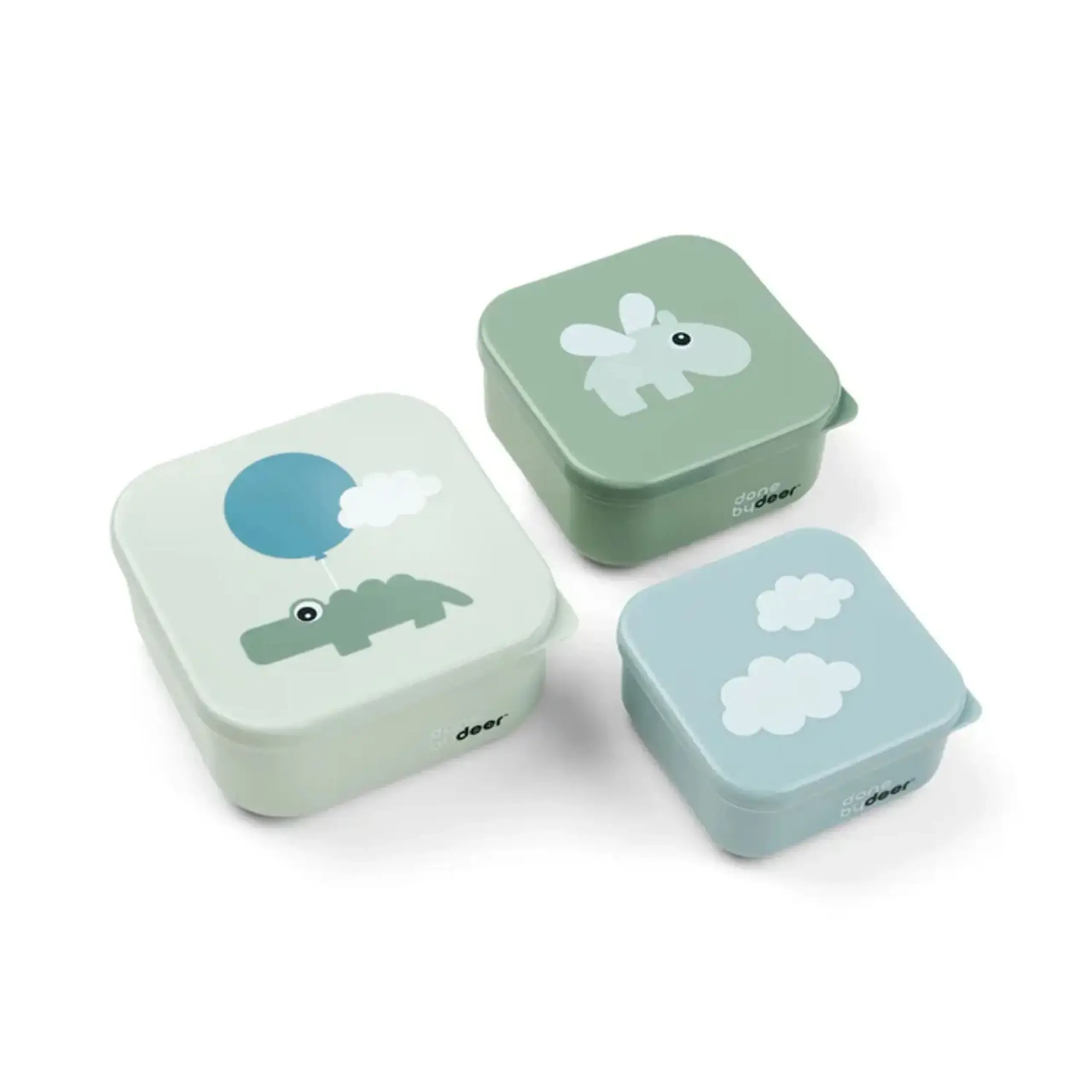Set 3 cutii pentru gustări Deer Friends — Done by Deer - Tiny farm Blue