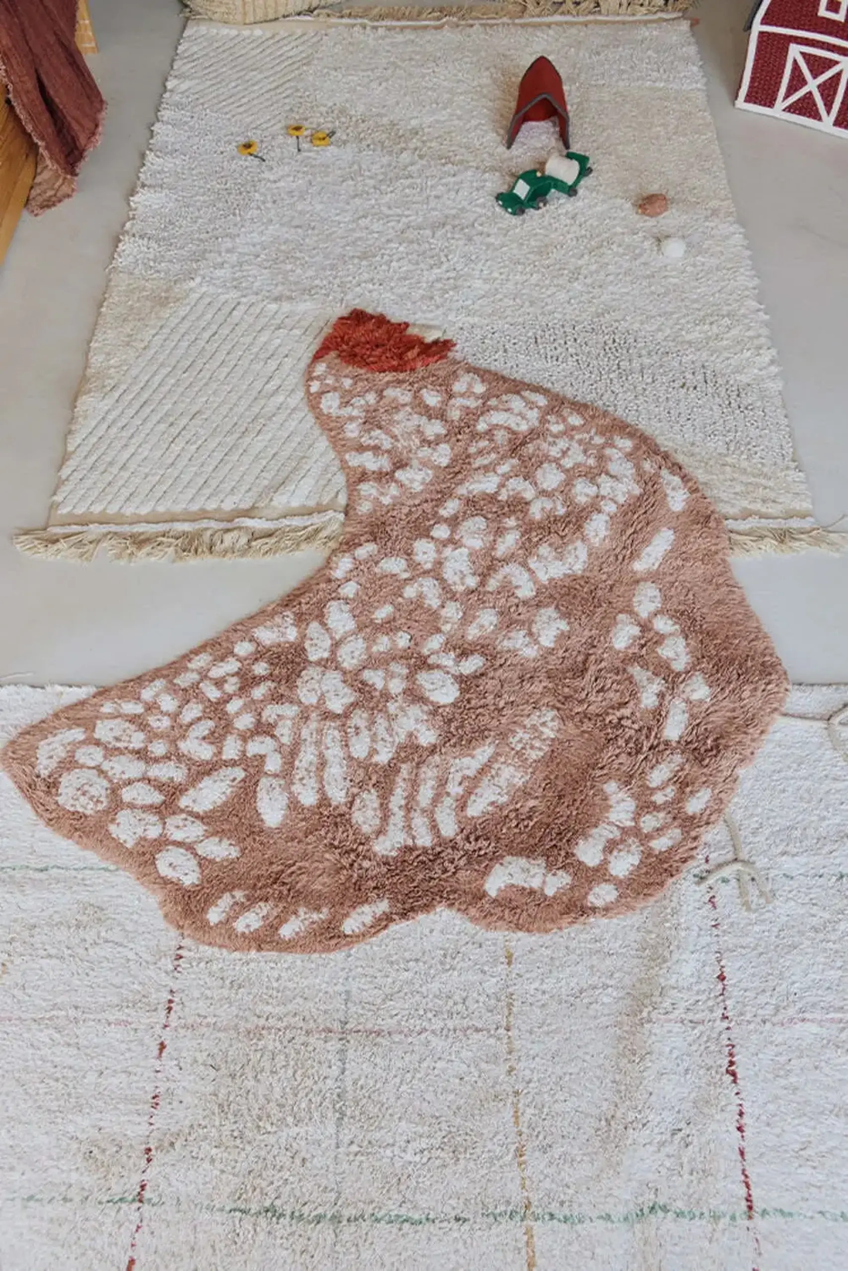 Covor lavabil din bumbac „Chicken” — Lorena Canals