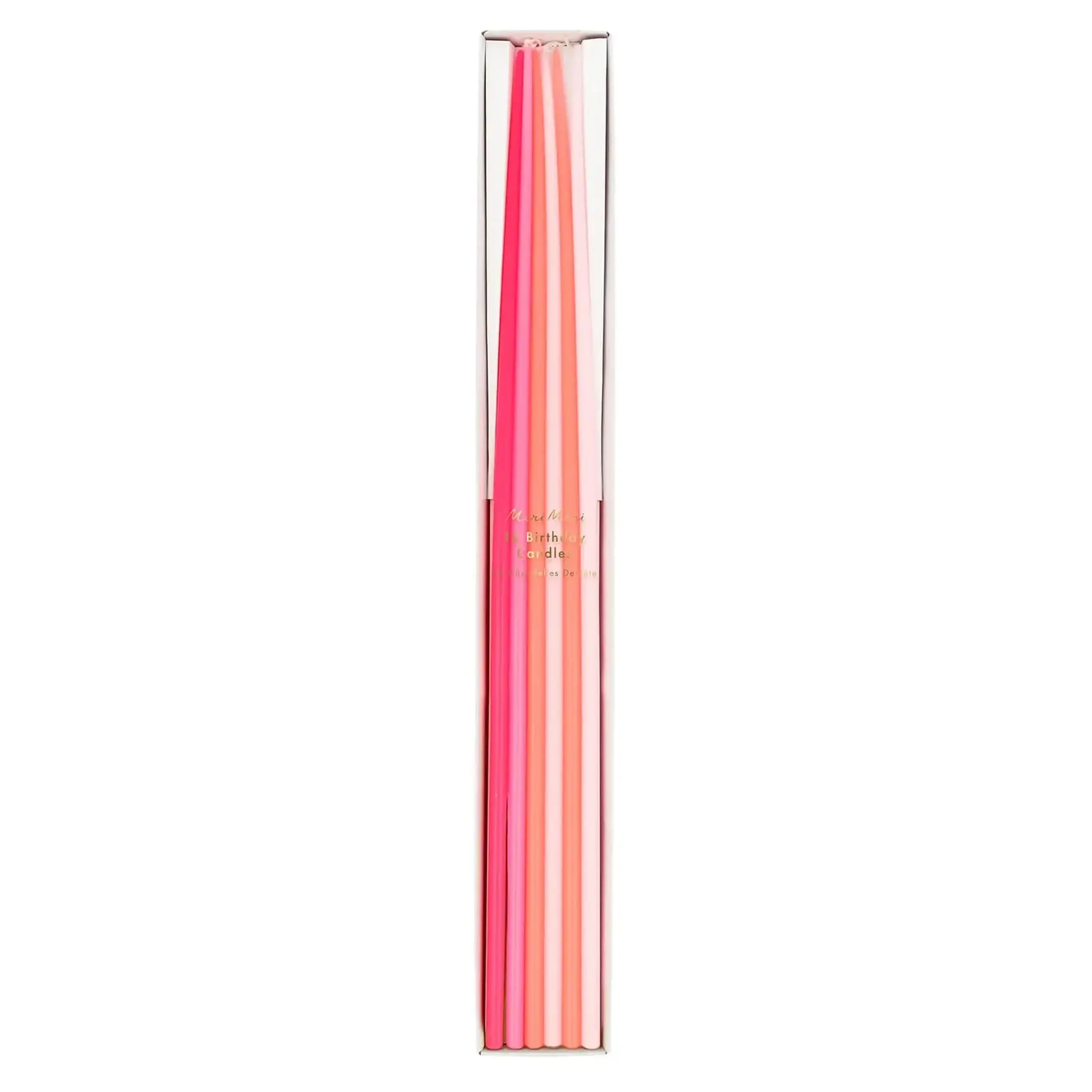 Set de 12 lumânări colorate înalte pentru tort — Meri Meri - MM222426