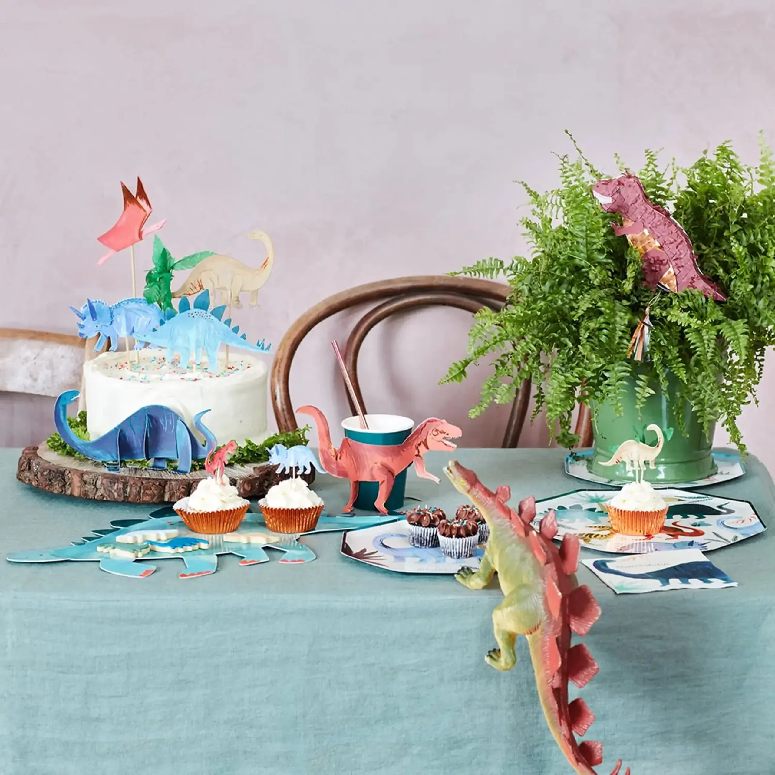 Set de 6 toppere pentru tort cu dinozauri — Meri Meri