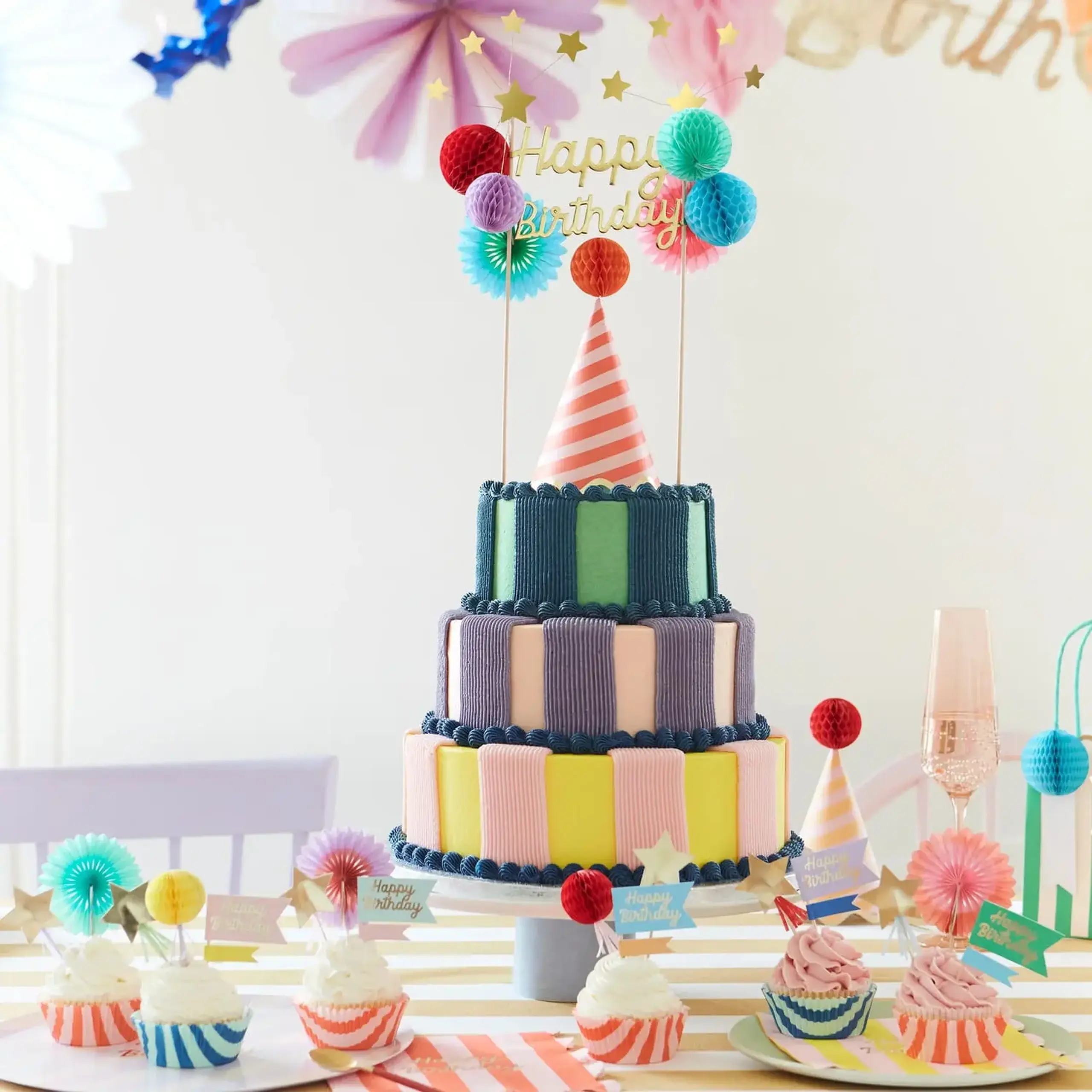Topper pentru tort „Happy Birthday” — Meri Meri
