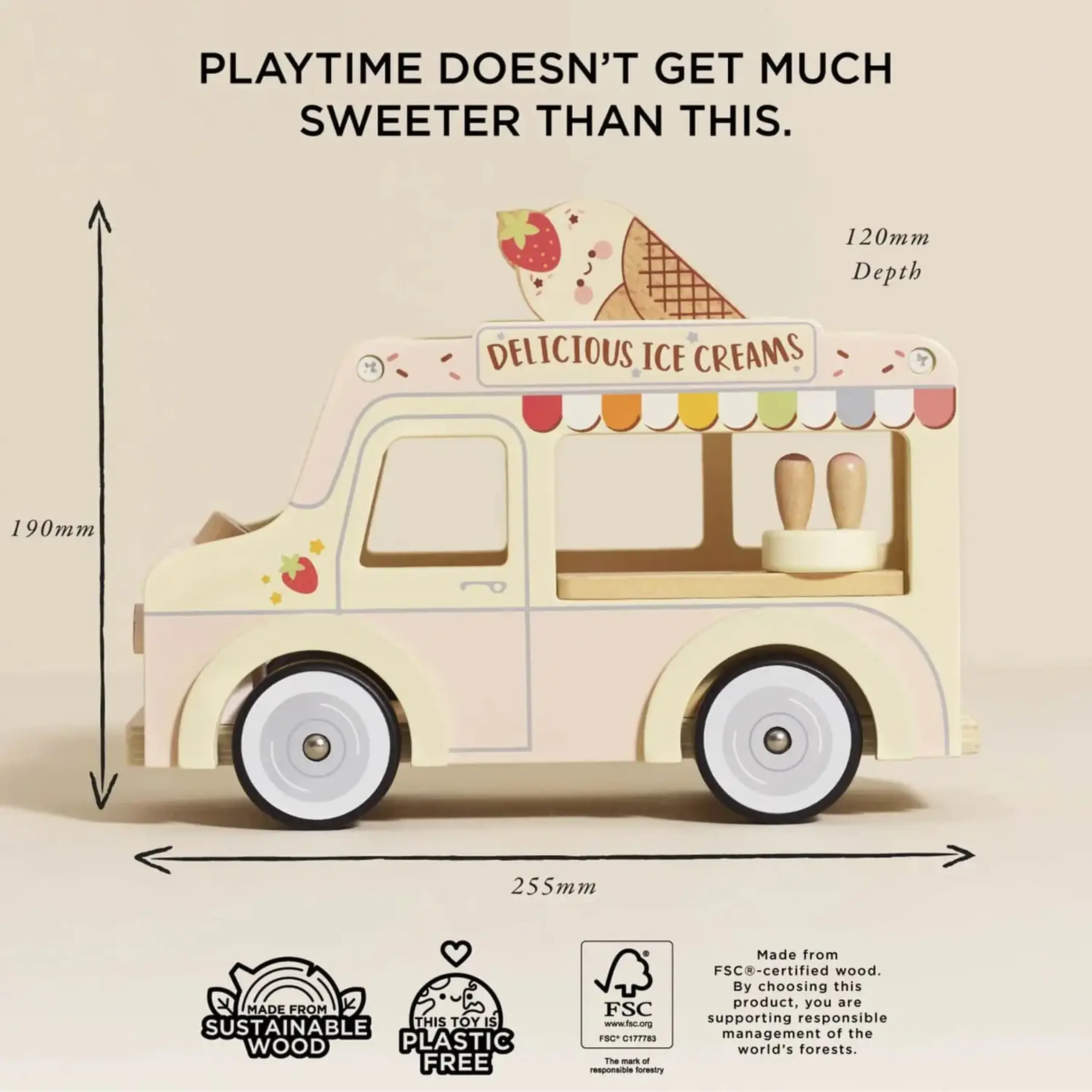 Rulotă de înghețată Dolly din lemn — Le Toy Van