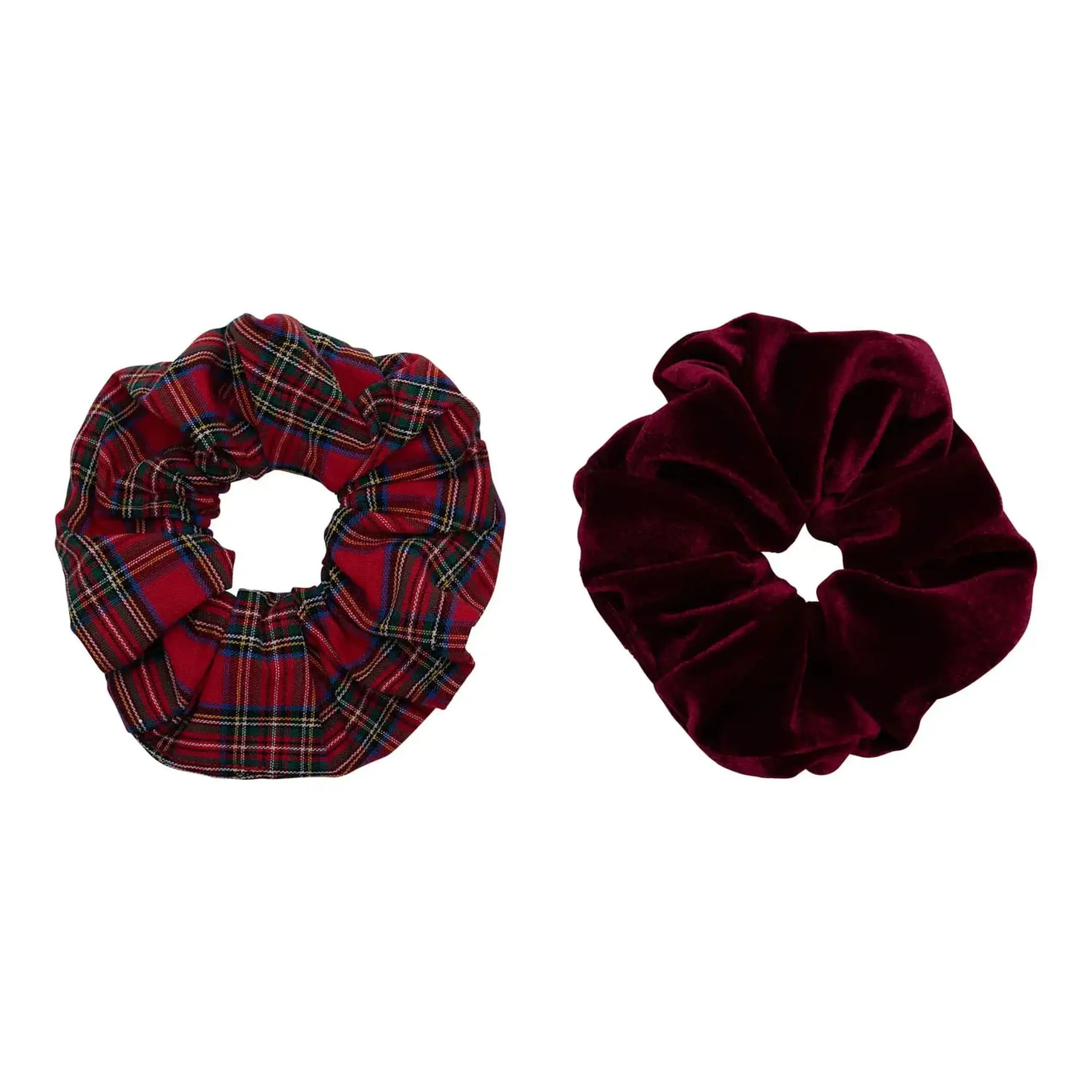 Set de elastice mari de păr, model tartan — Mimi & Lula