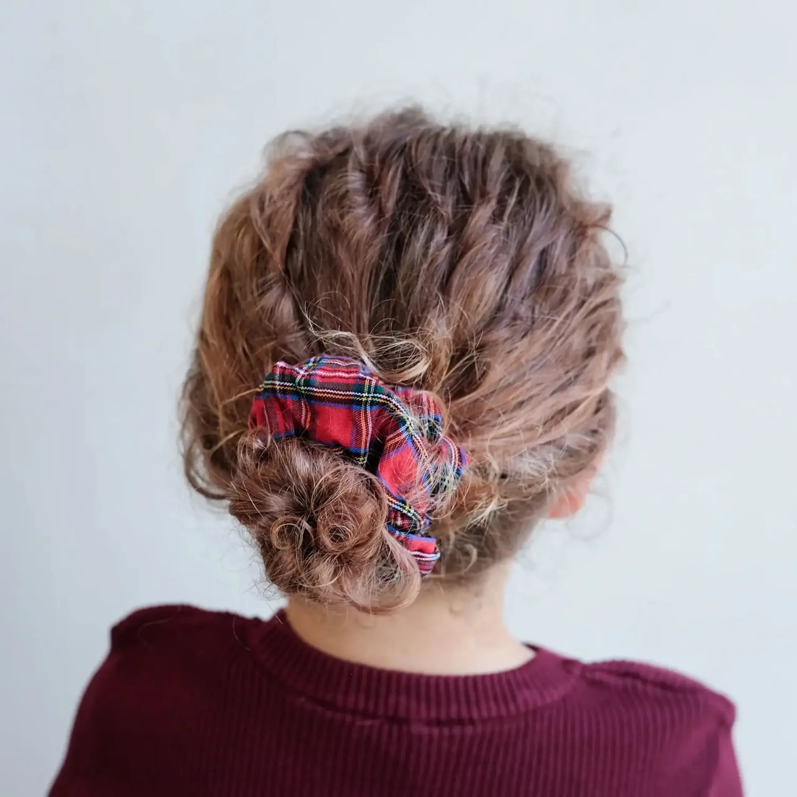 Set de elastice mari de păr, model tartan — Mimi & Lula