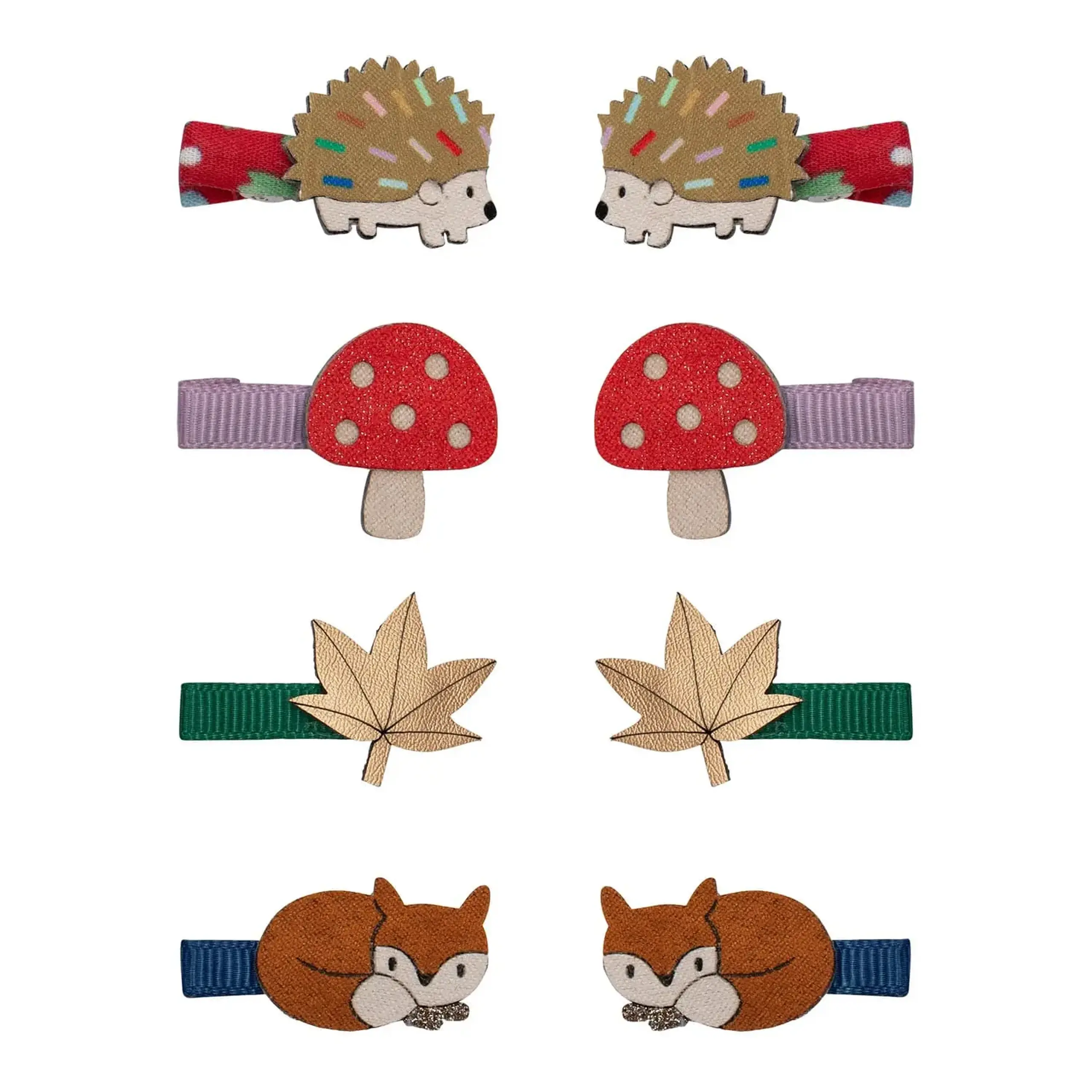 Set de 8 agrafe de păr „Animăluțe din pădure” — Mimi & Lula