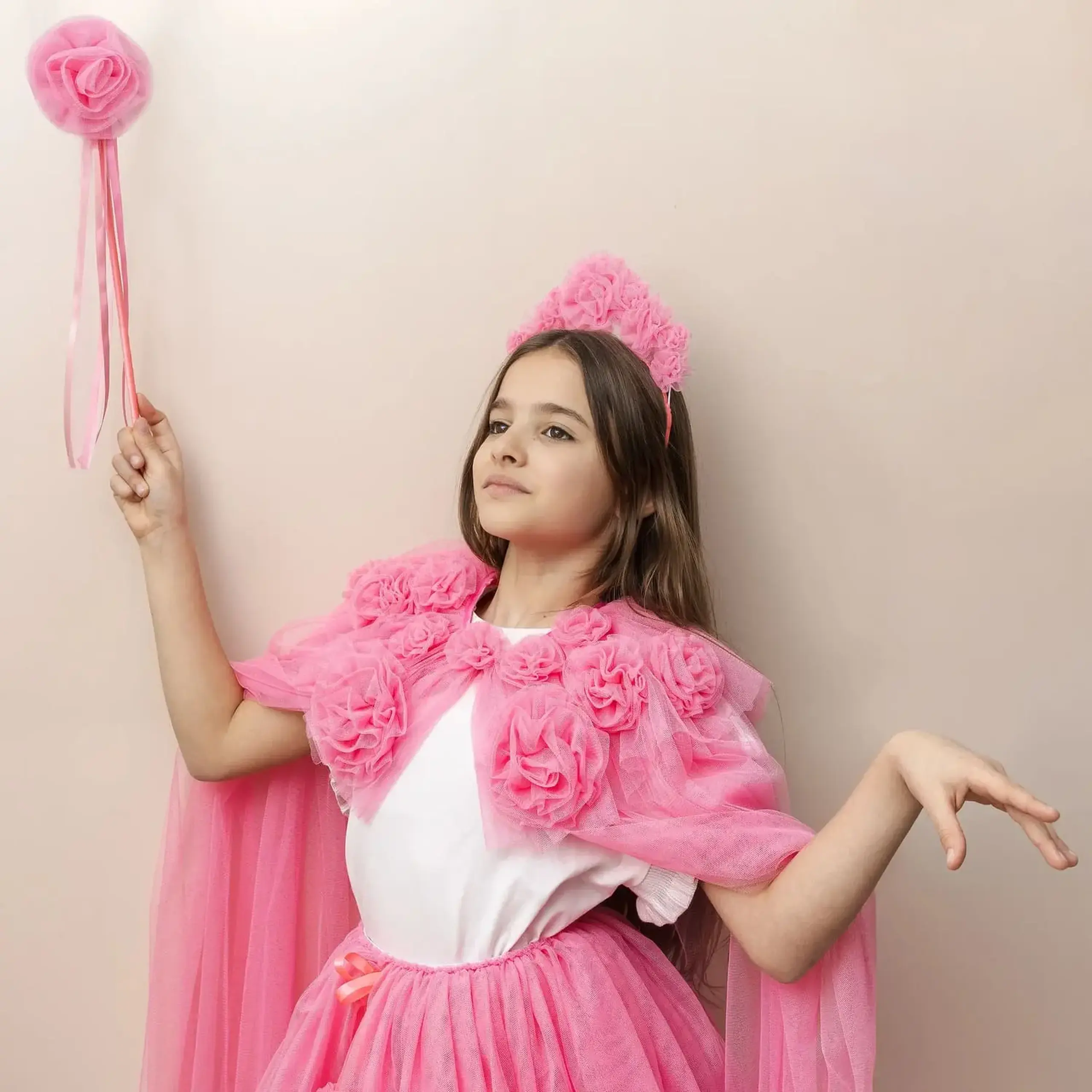 Fustiță de costum cu volane și flori — Mimi & Lula