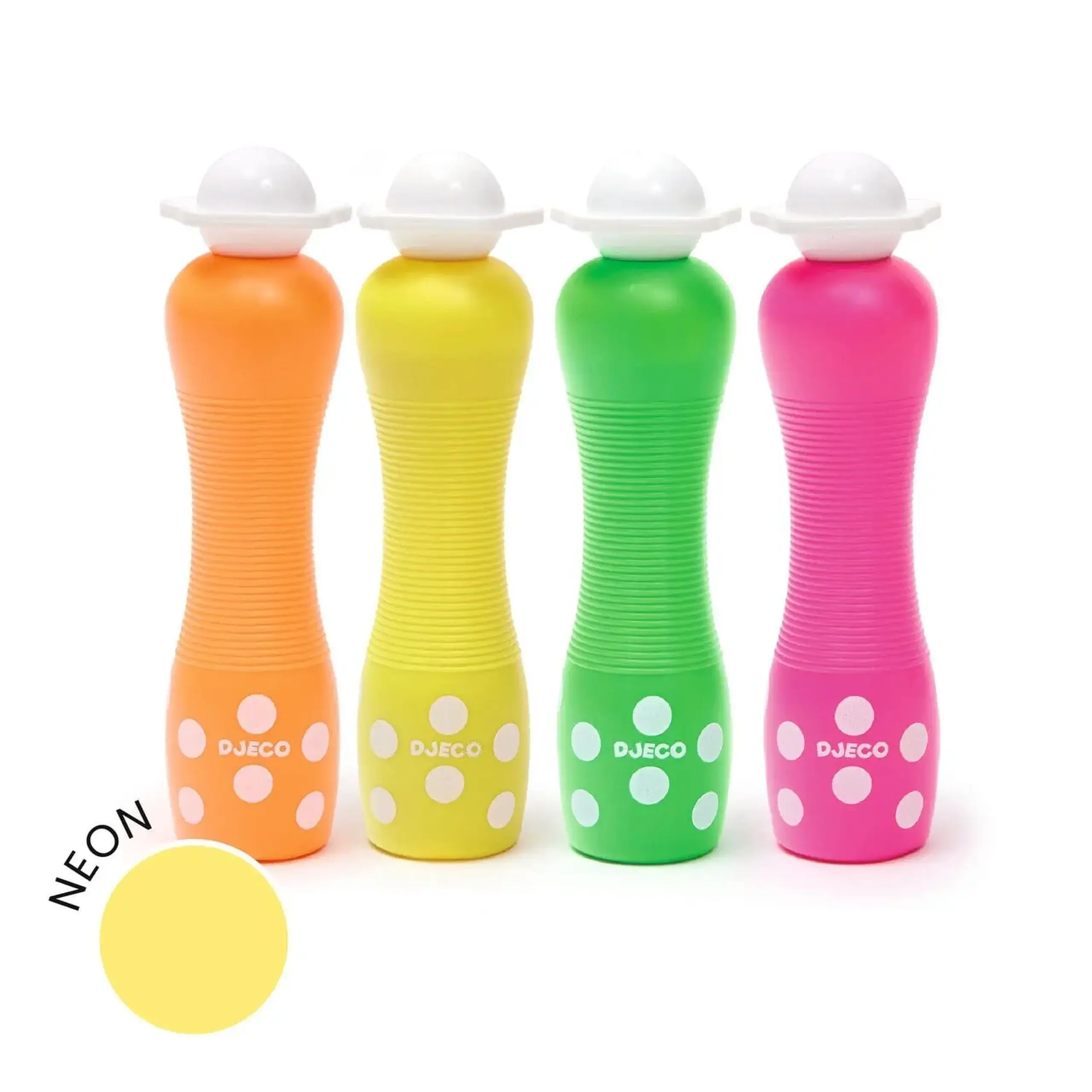 Set de 4 markere groase cu efect neon — Djeco