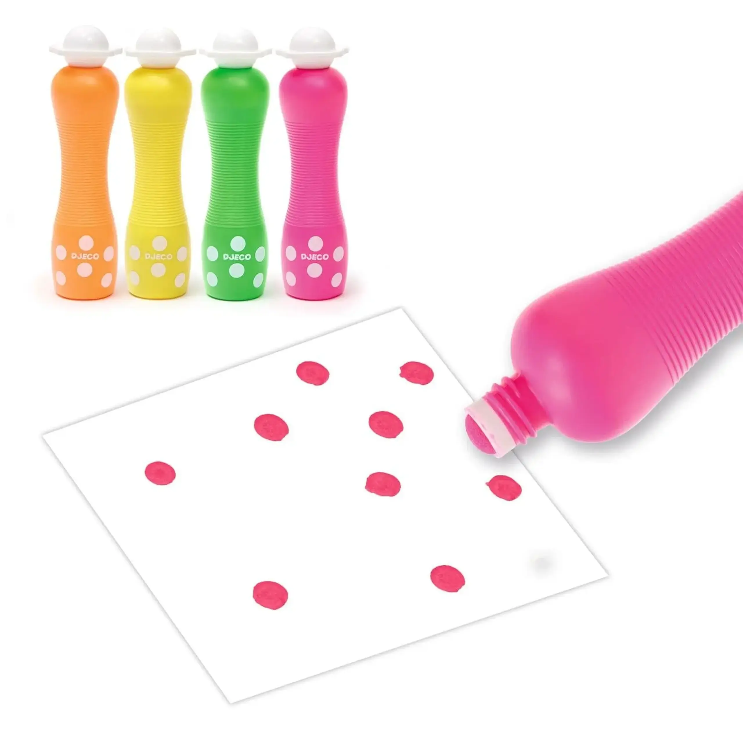 Set de 4 markere groase cu efect neon — Djeco