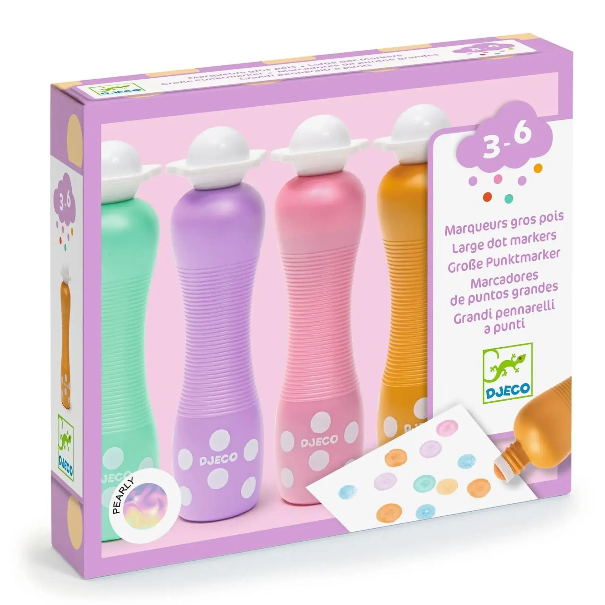 Set de markere groase cu efect perlat — Djeco